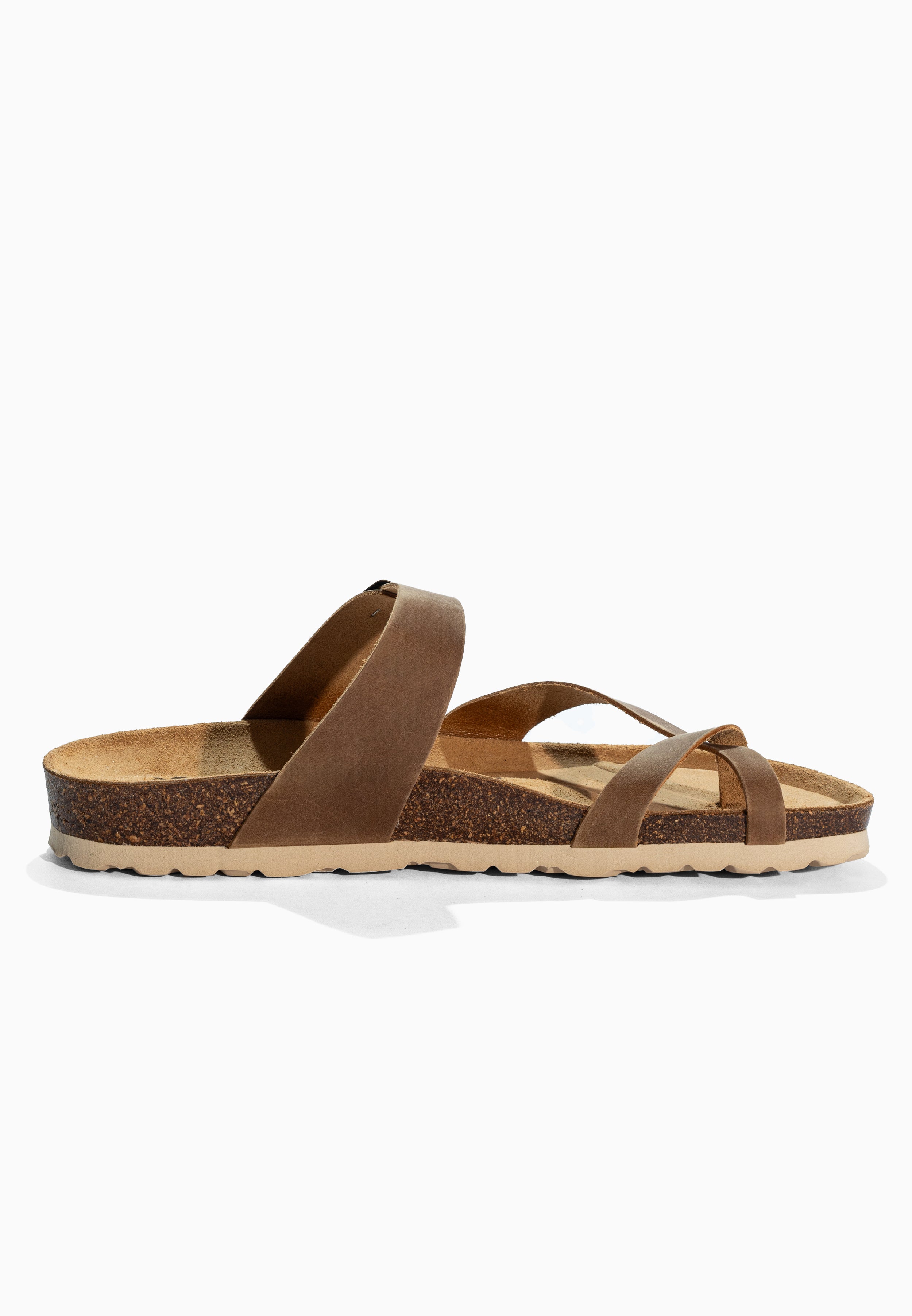 Diane Beige Leather Sandals