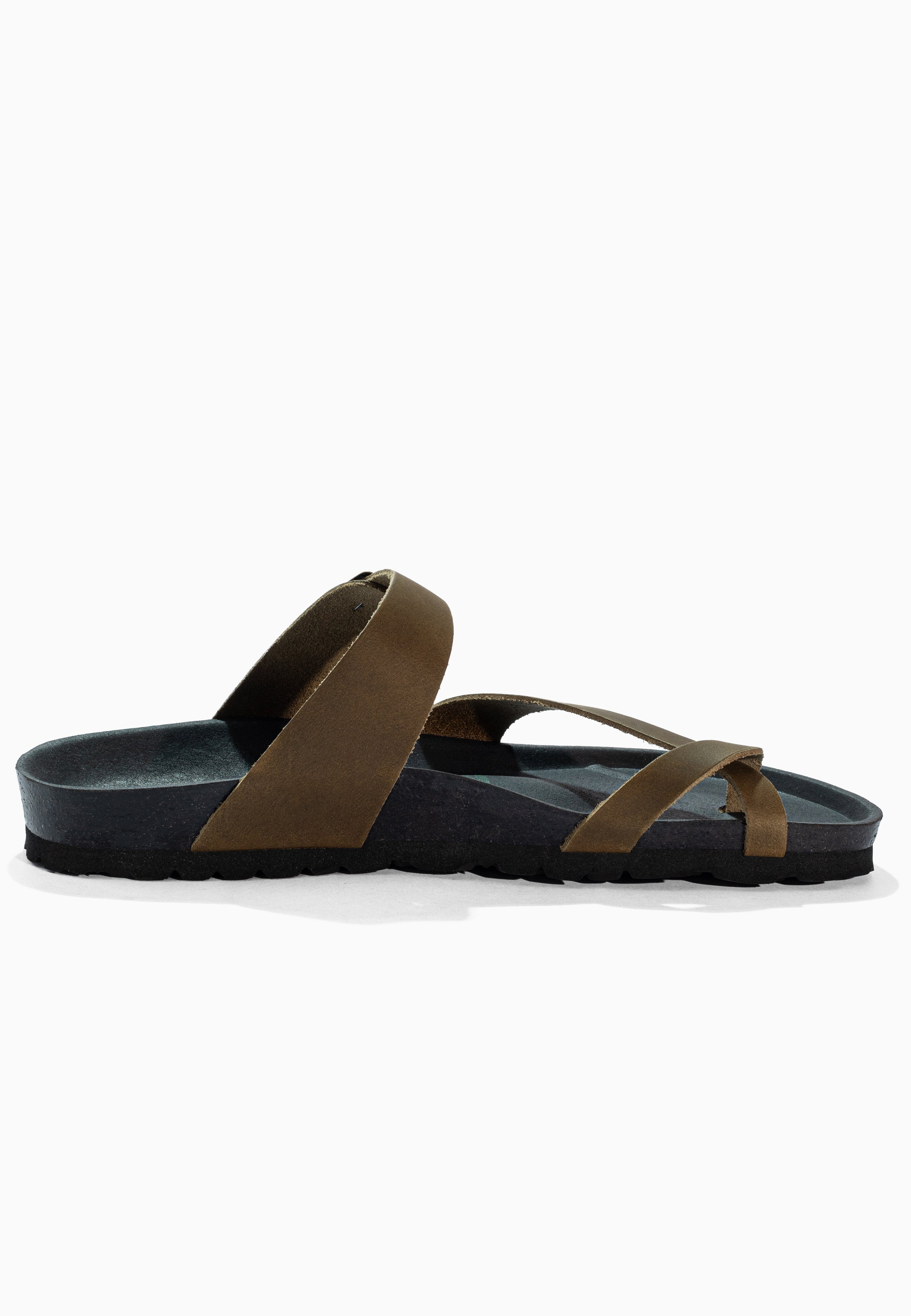 Diane Khaki Leather Sandals