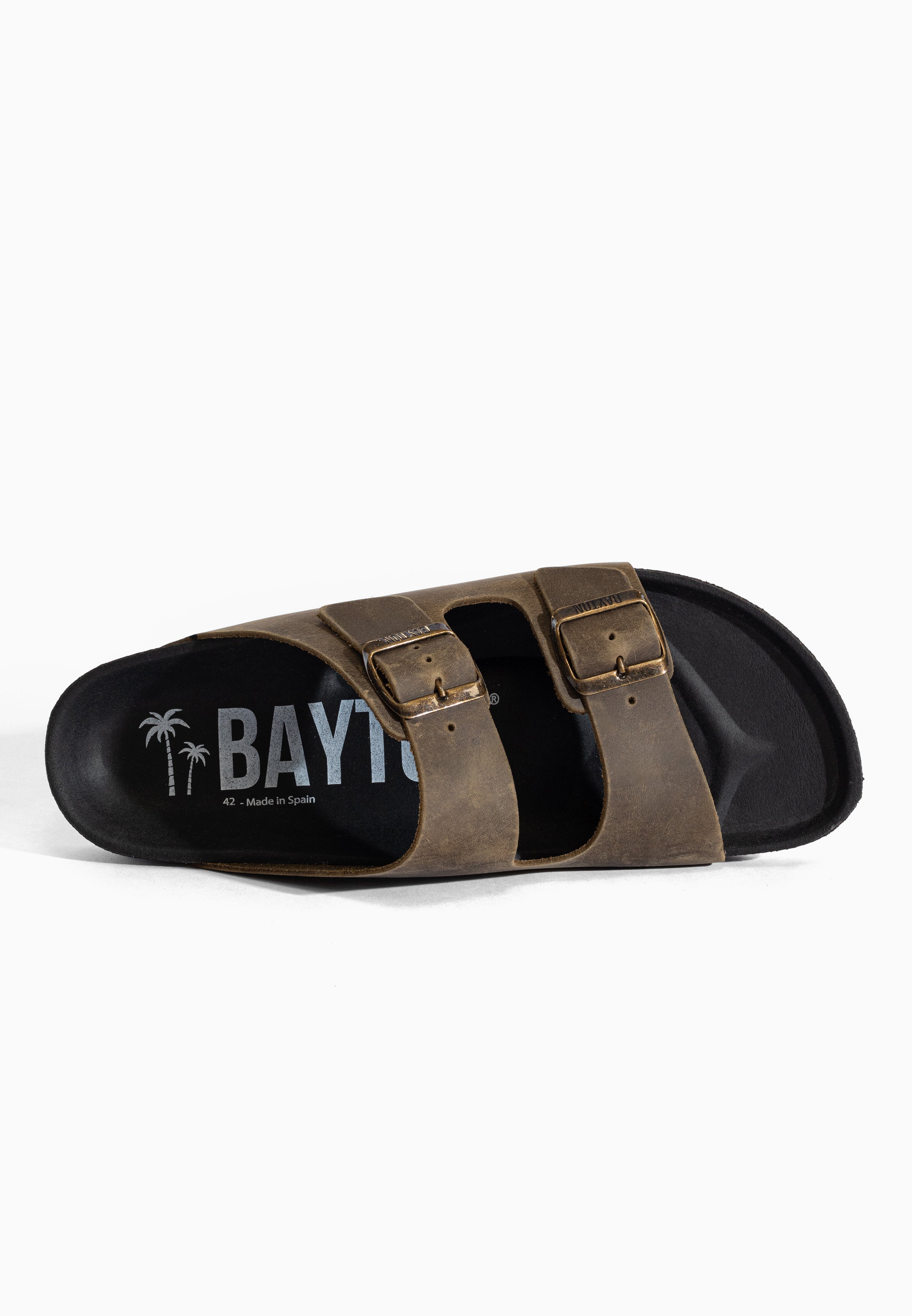 Atlas Khaki Leather Sandals