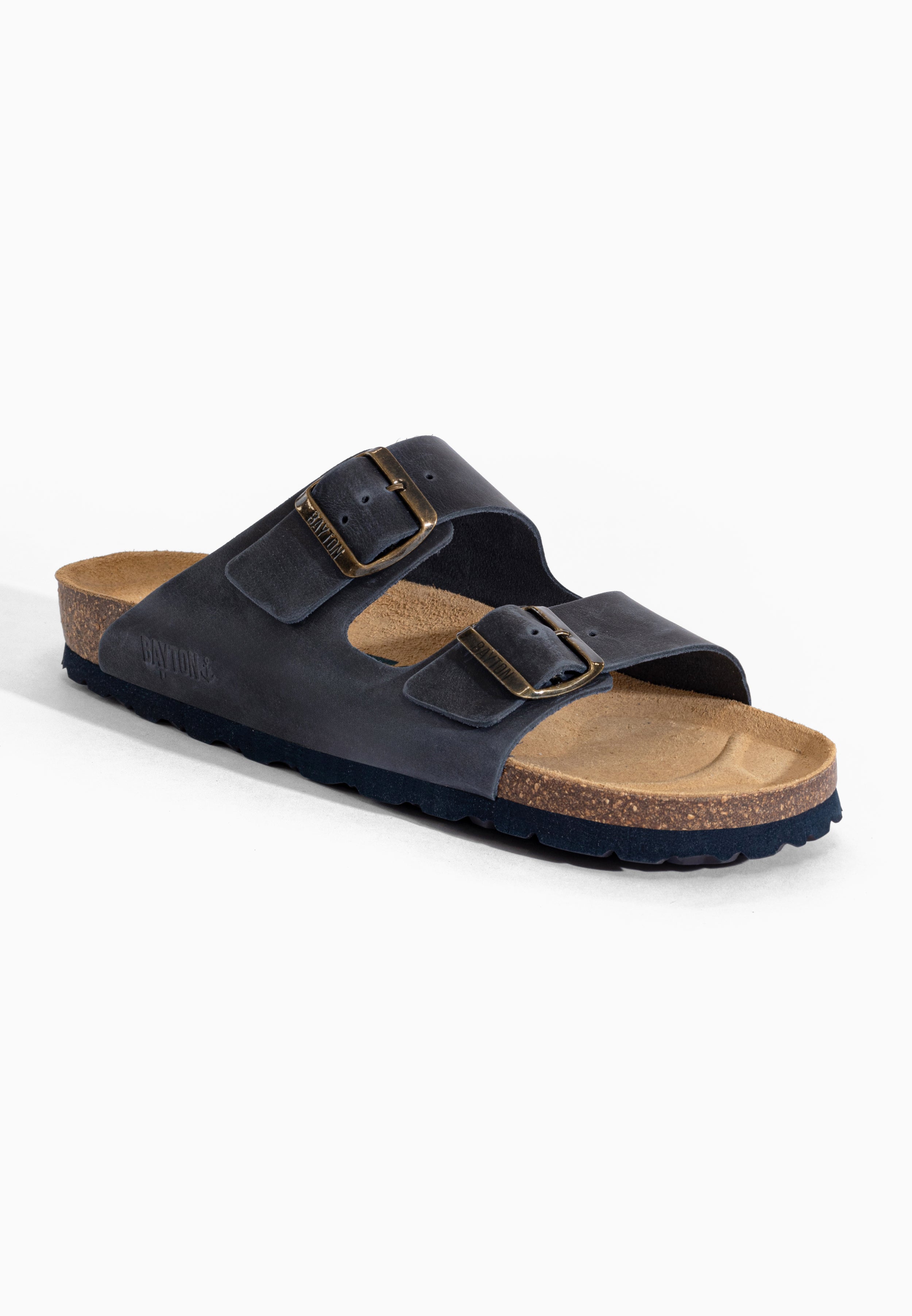 Sandales Atlas Bleu marine en Cuir