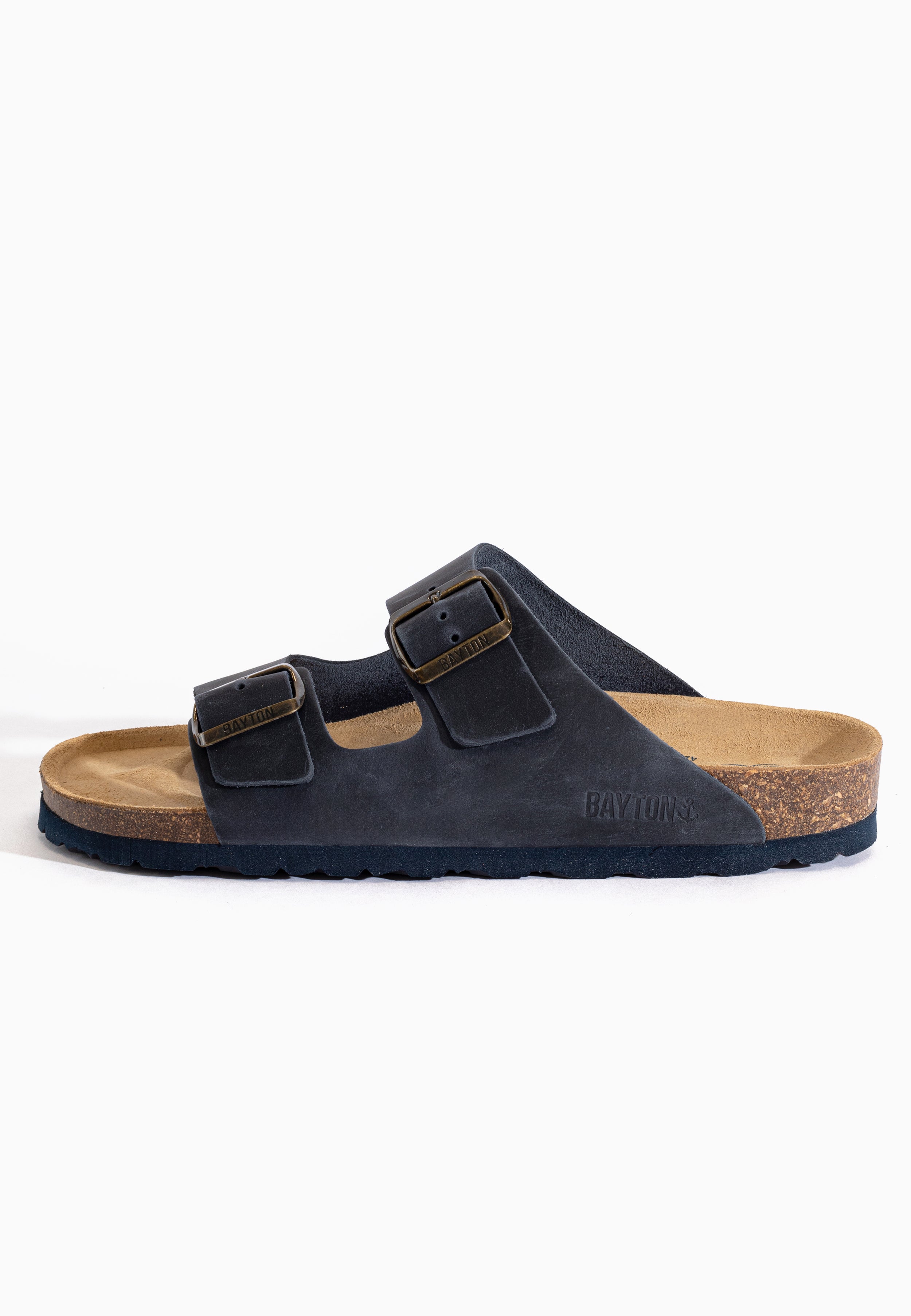 Sandales Atlas Bleu marine en Cuir