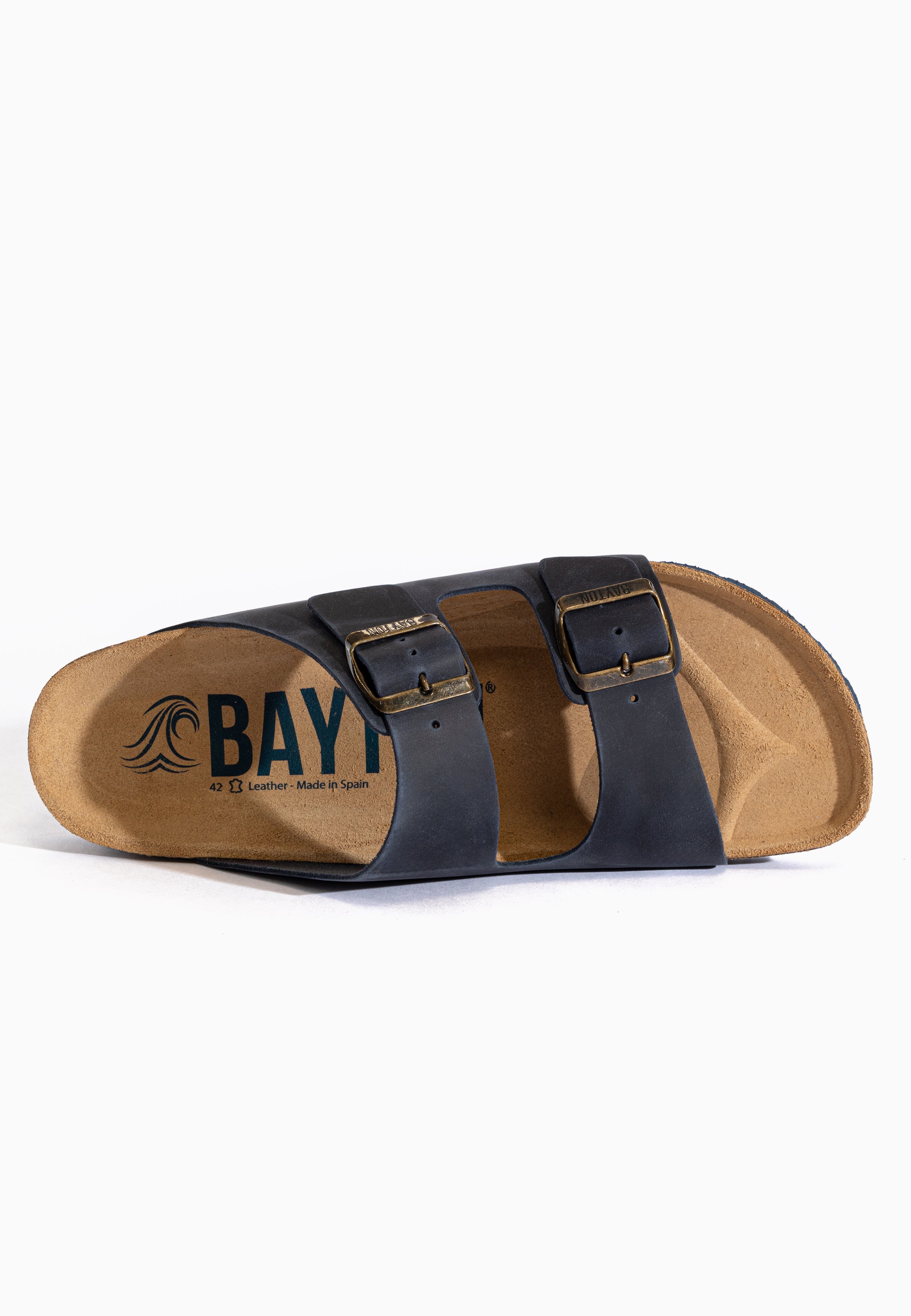 Atlas Navy Blue Leather Sandals