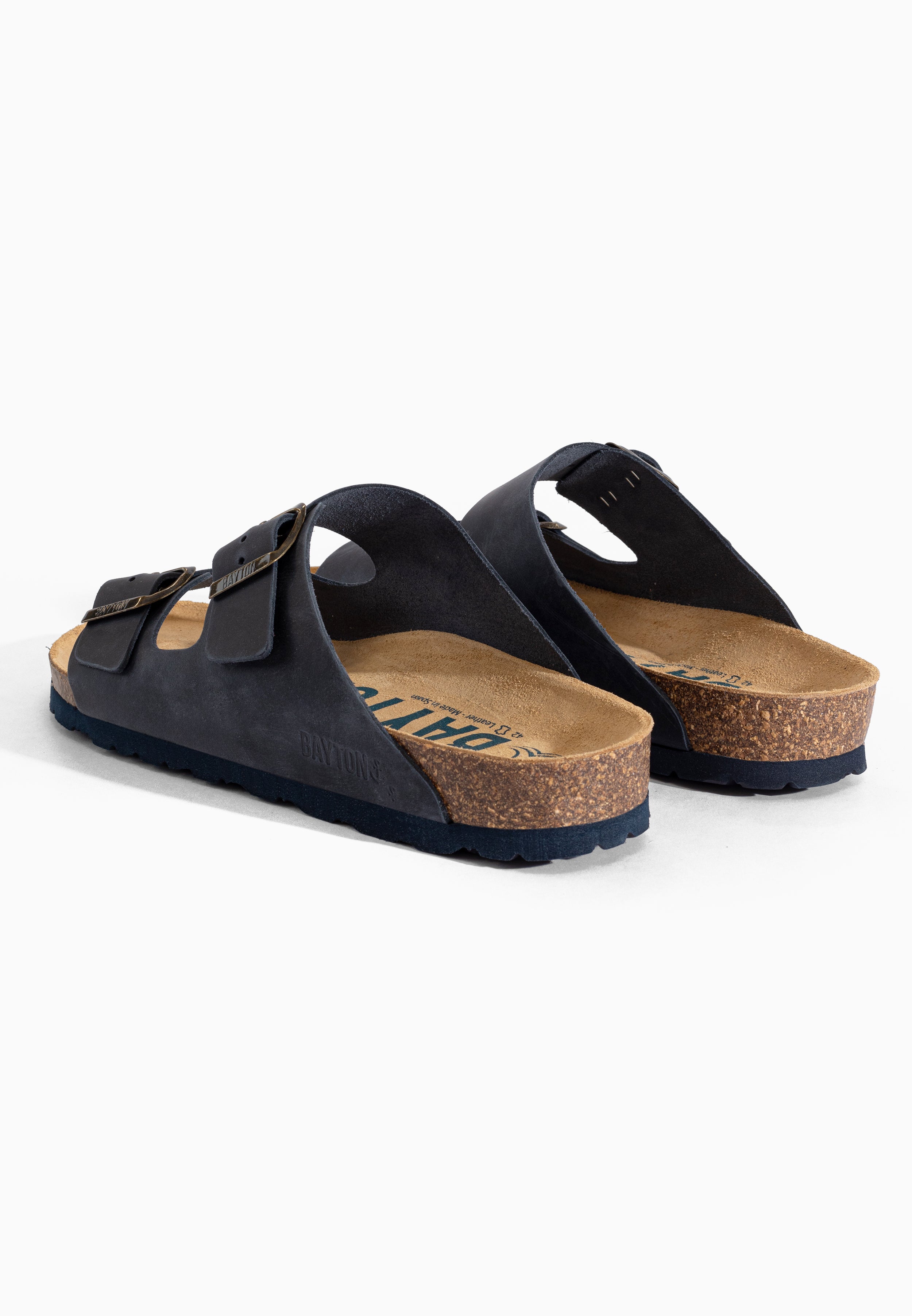 Atlas Navy Blue Leather Sandals