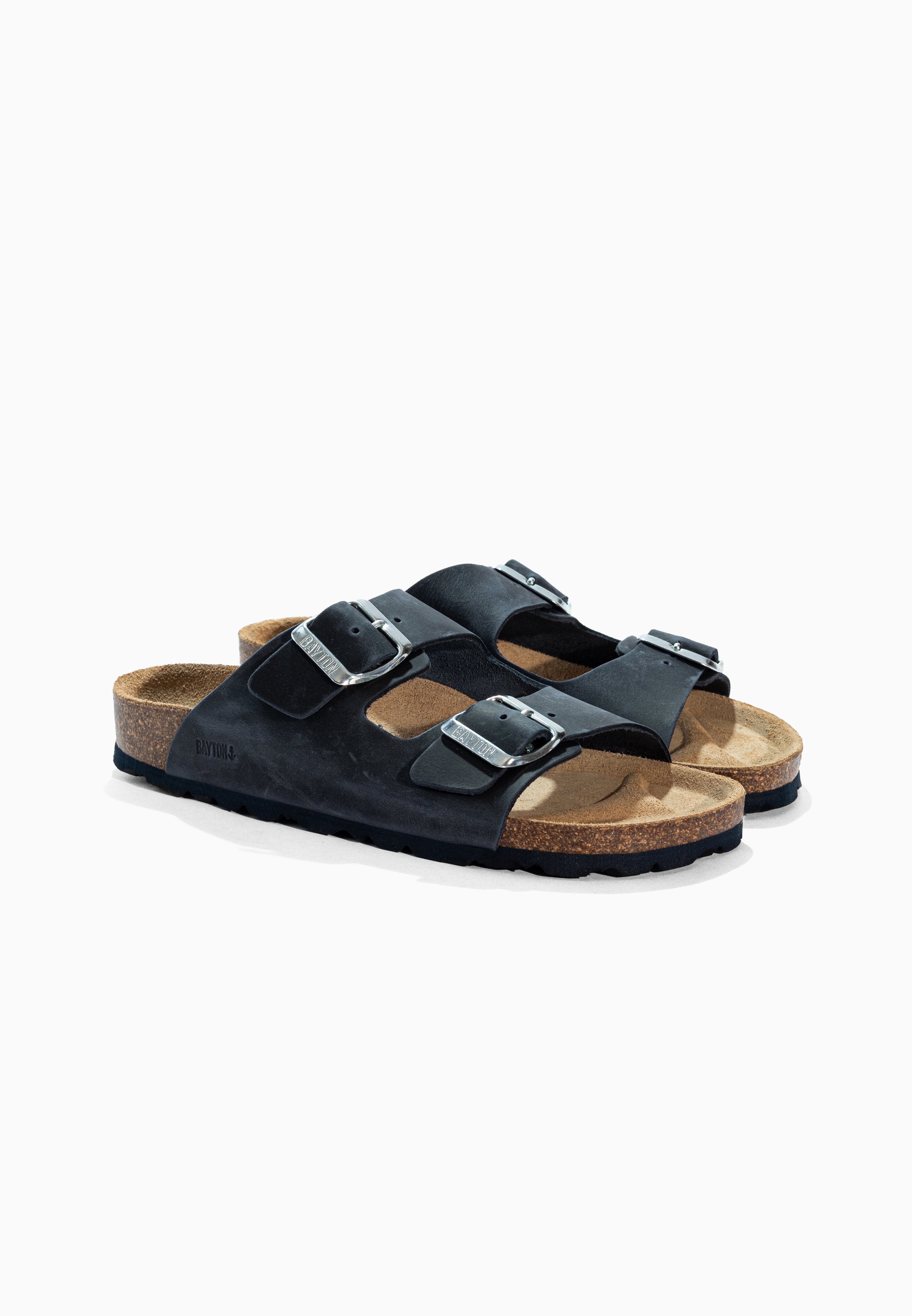 Sandales Atlas Bleu marine en Cuir