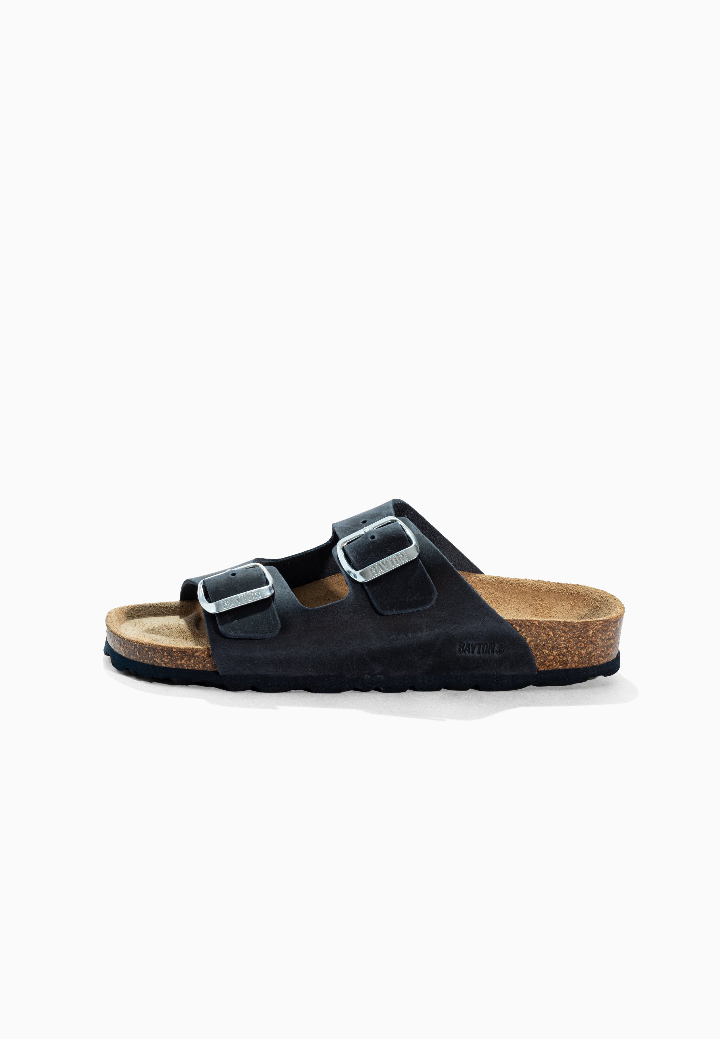 Atlas Navy Blue Leather Sandals