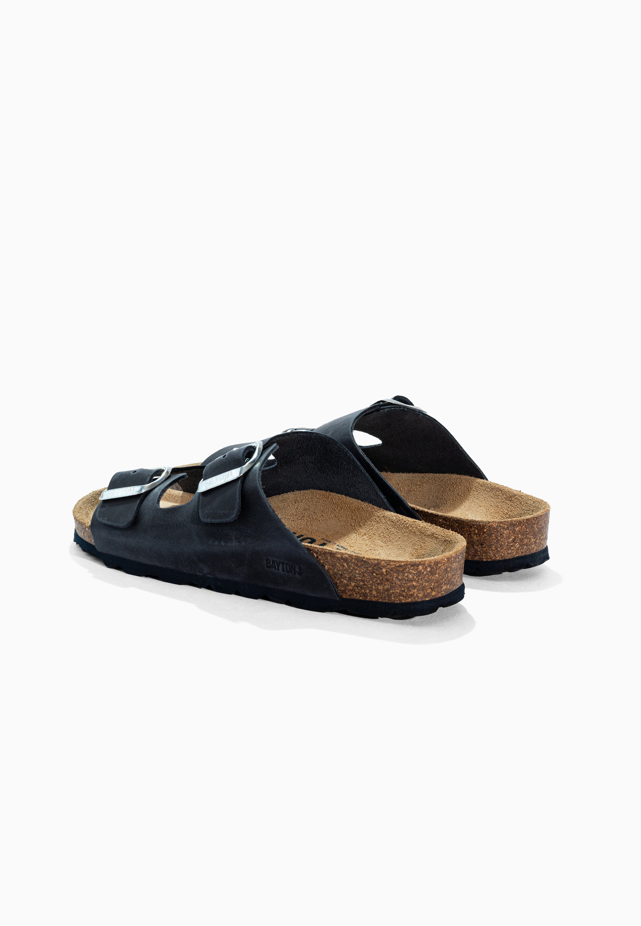 Atlas Navy Blue Leather Sandals