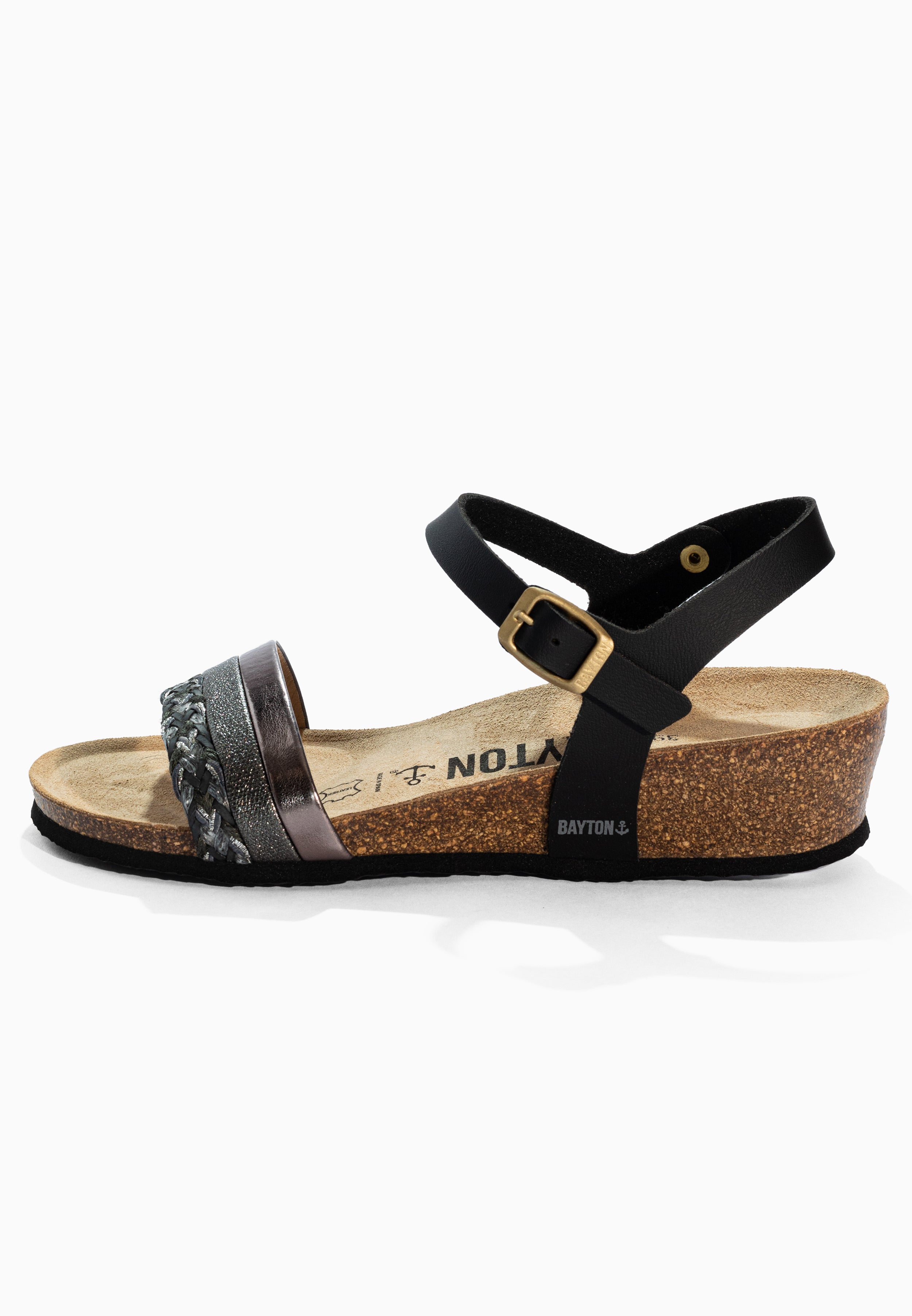 Legane Black and Silver Sandals