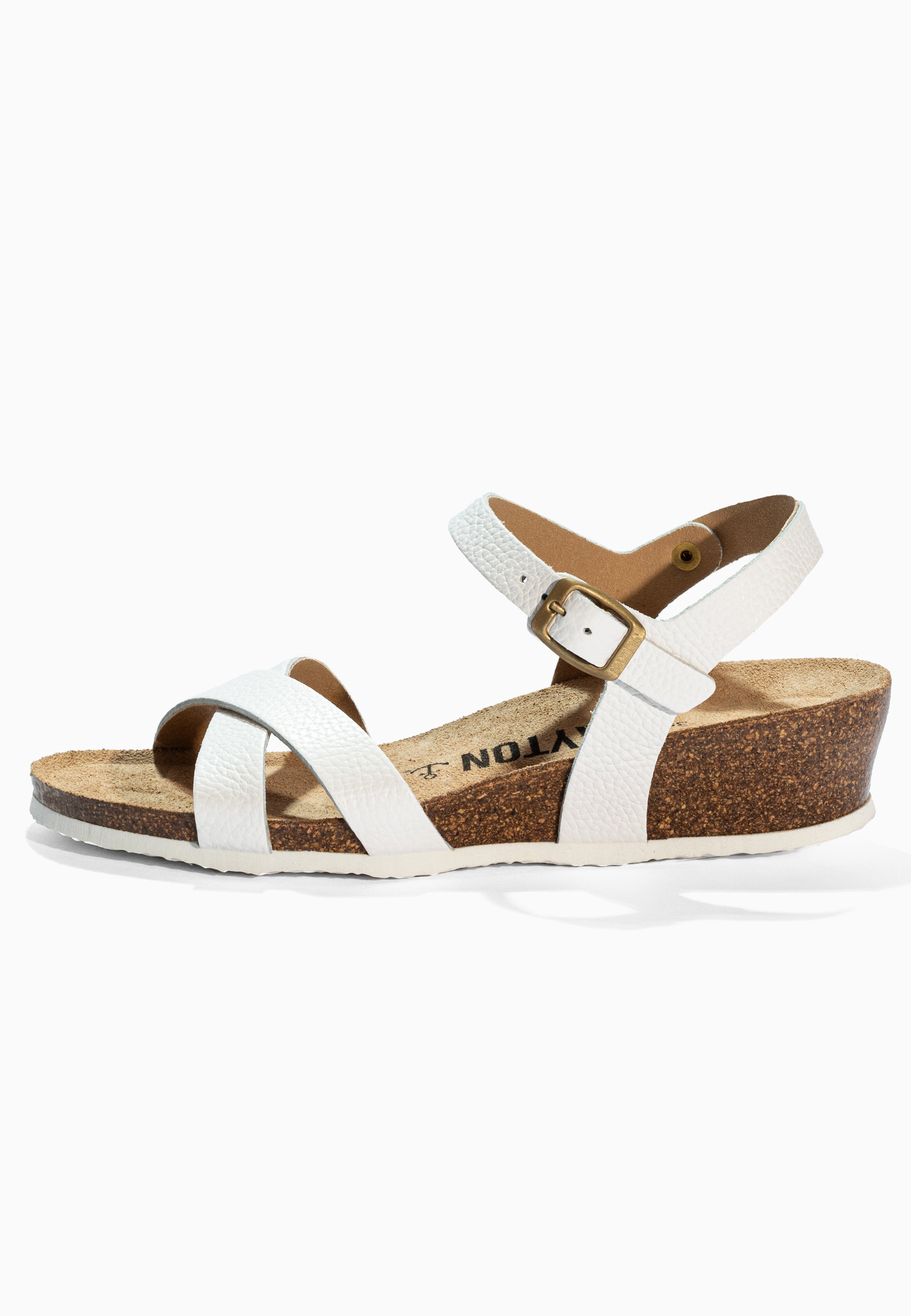 Canberra White Leather Sandals