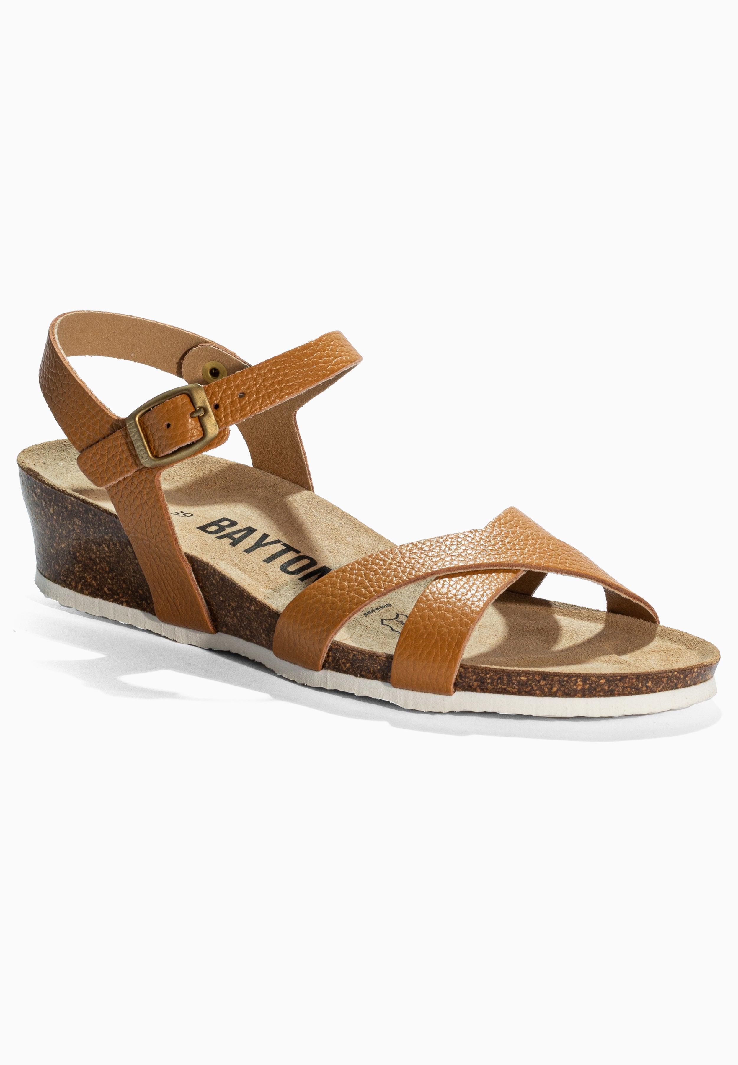 Canberra Camel Leather Sandals