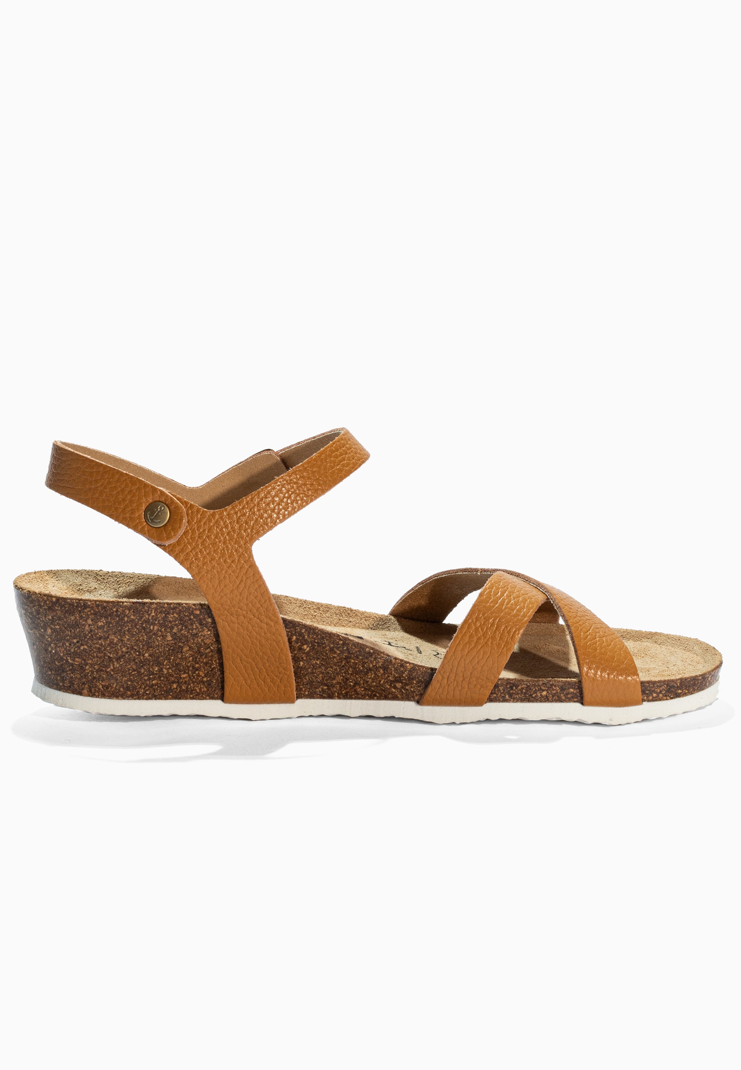 Canberra Camel Leather Sandals