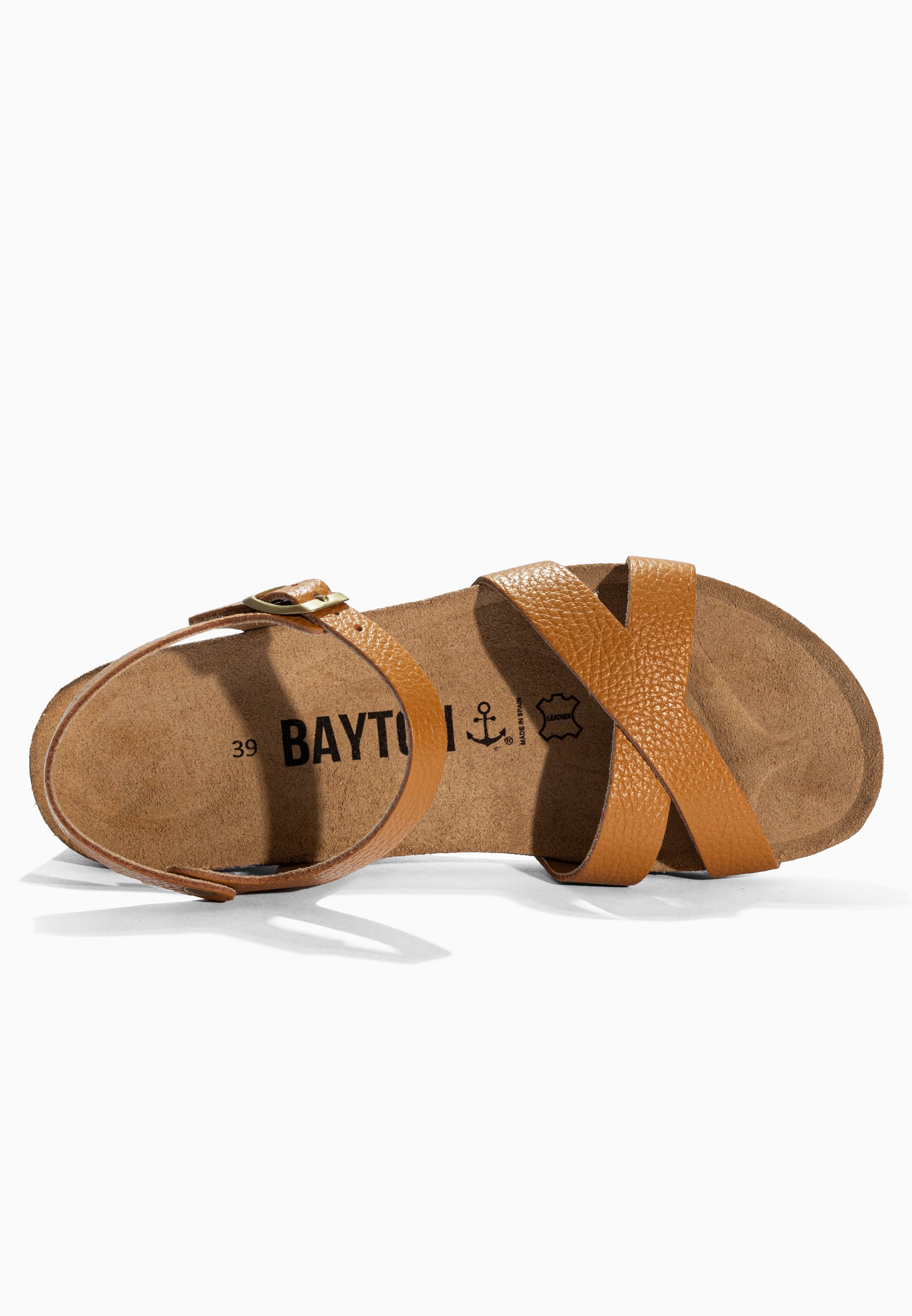 Canberra Camel Leather Sandals