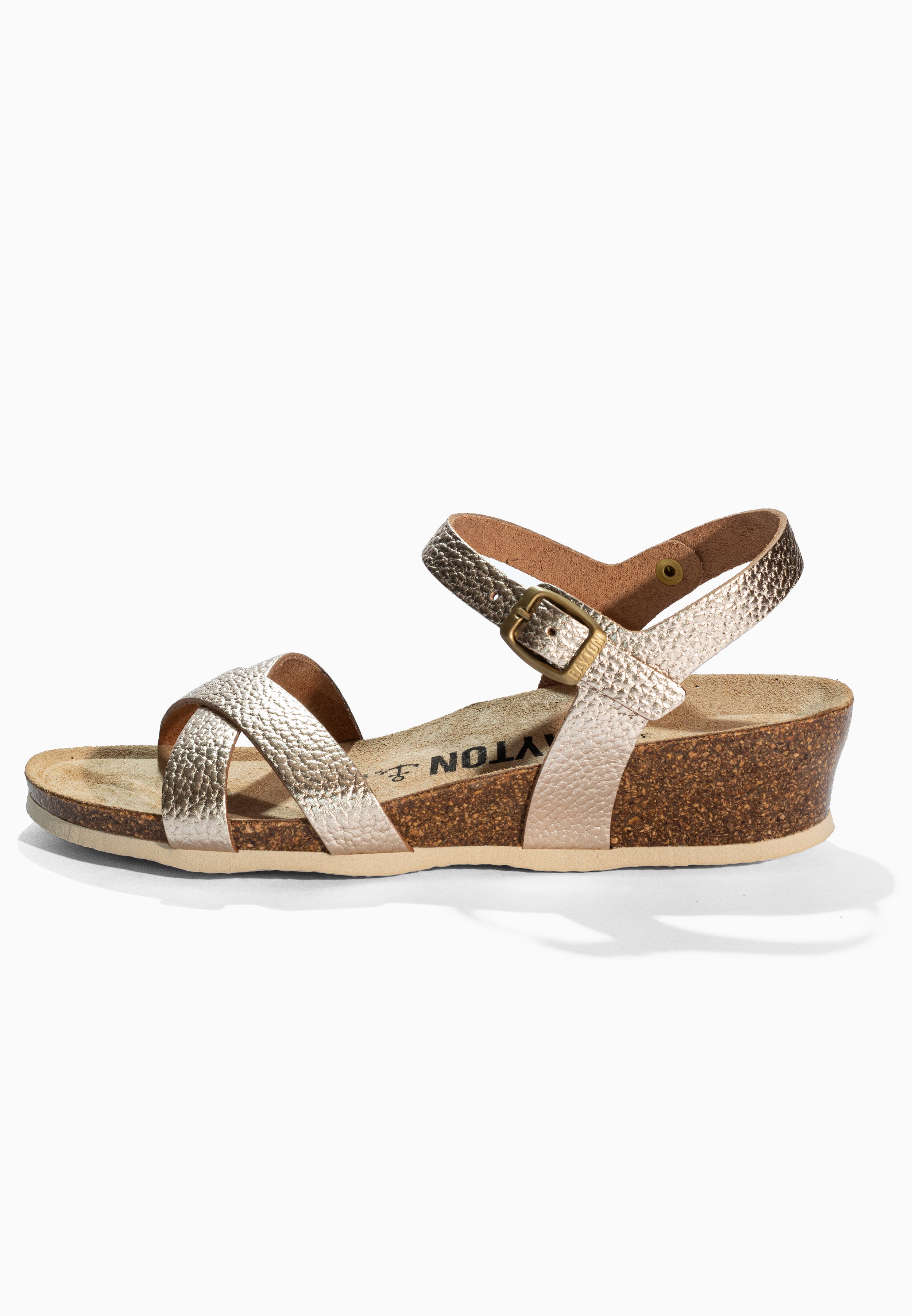 Canberra Gold Leather Sandals