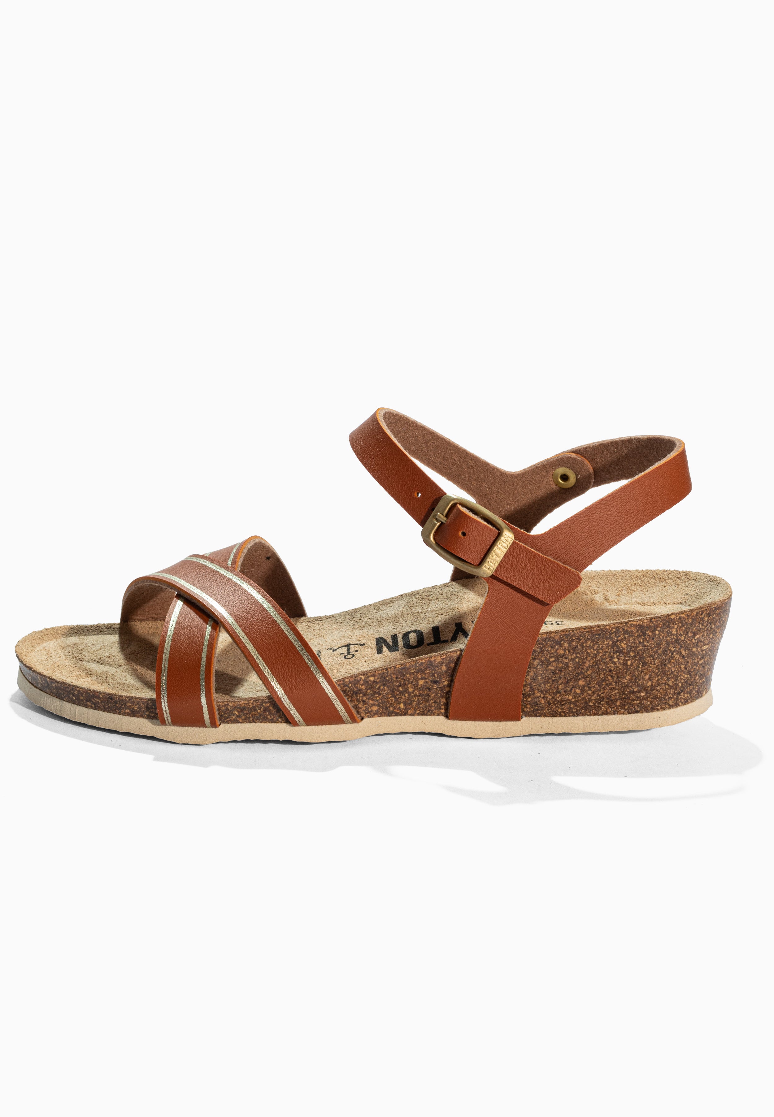 Canberra Camel and Gold Sandals