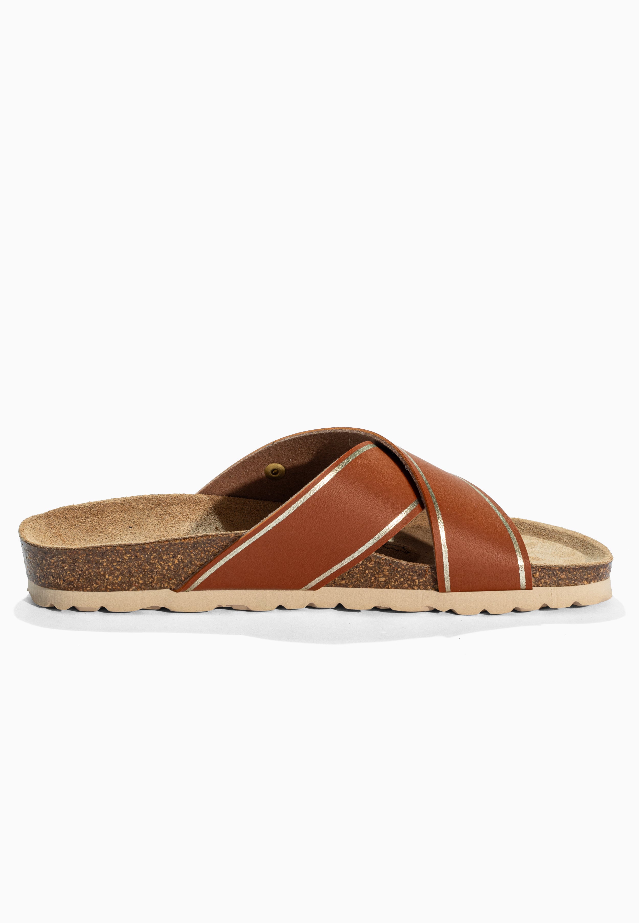 Elche Brown and Gold Sandals