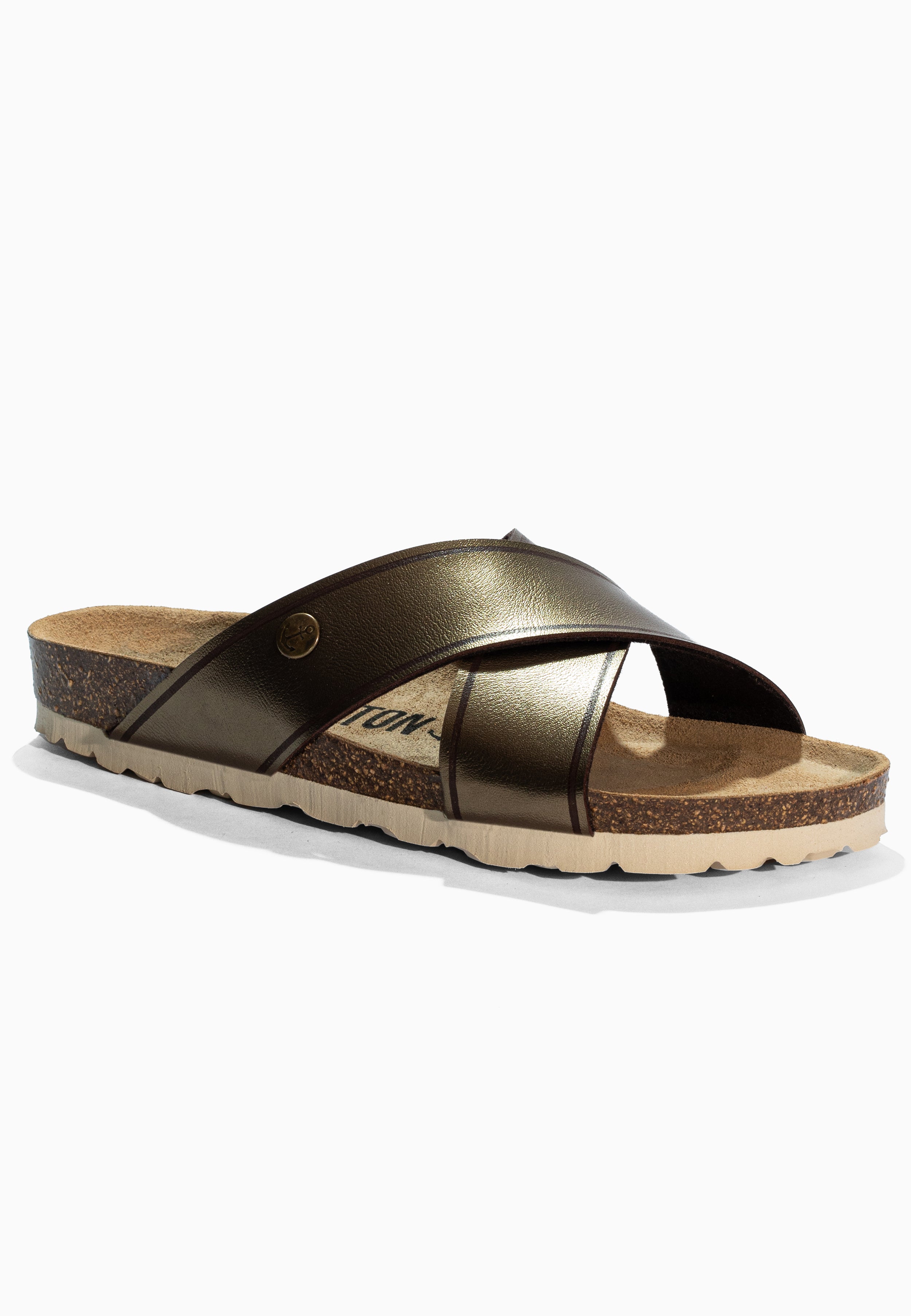 Elche Bronze and Brown Sandals