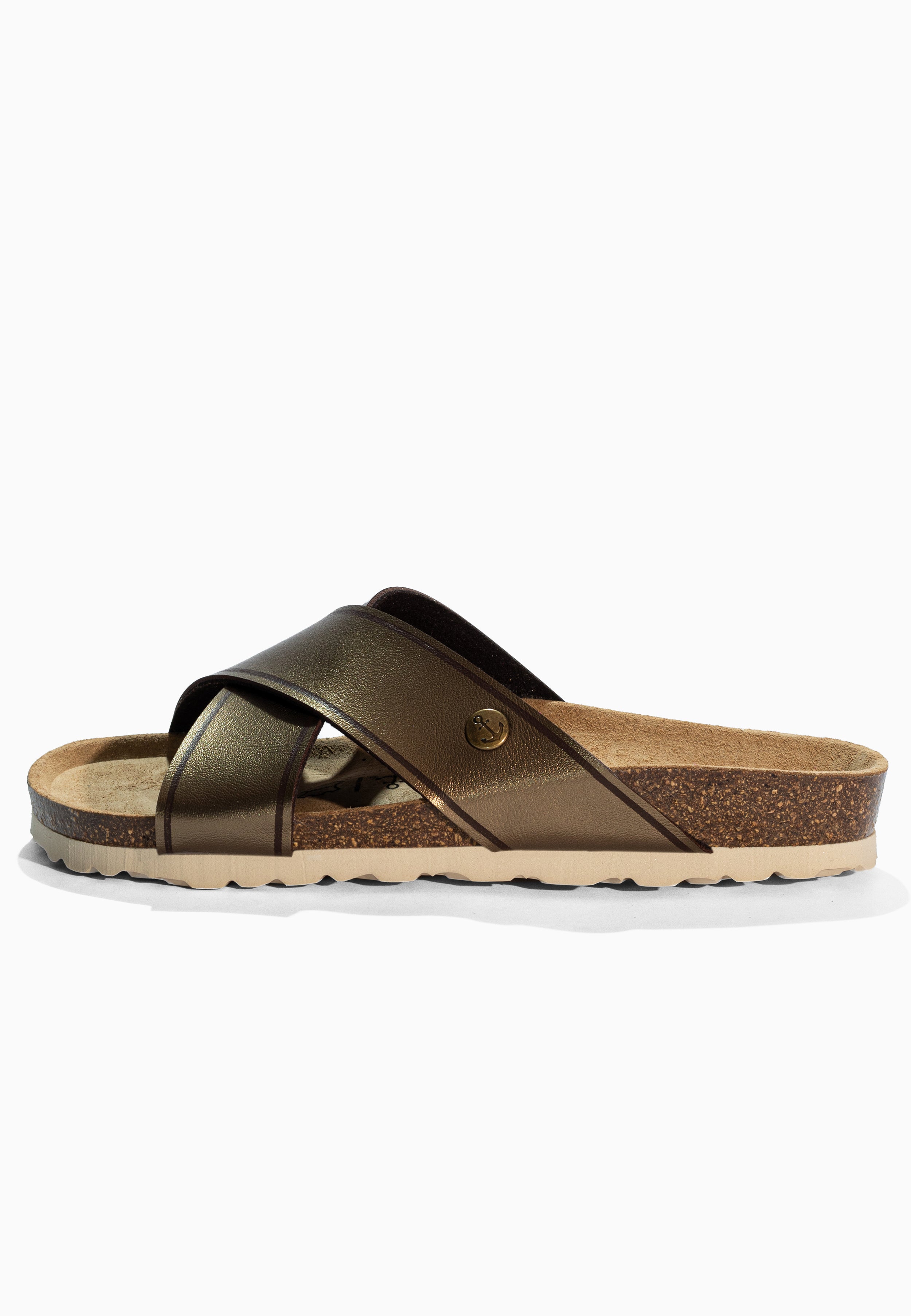 Elche Bronze and Brown Sandals