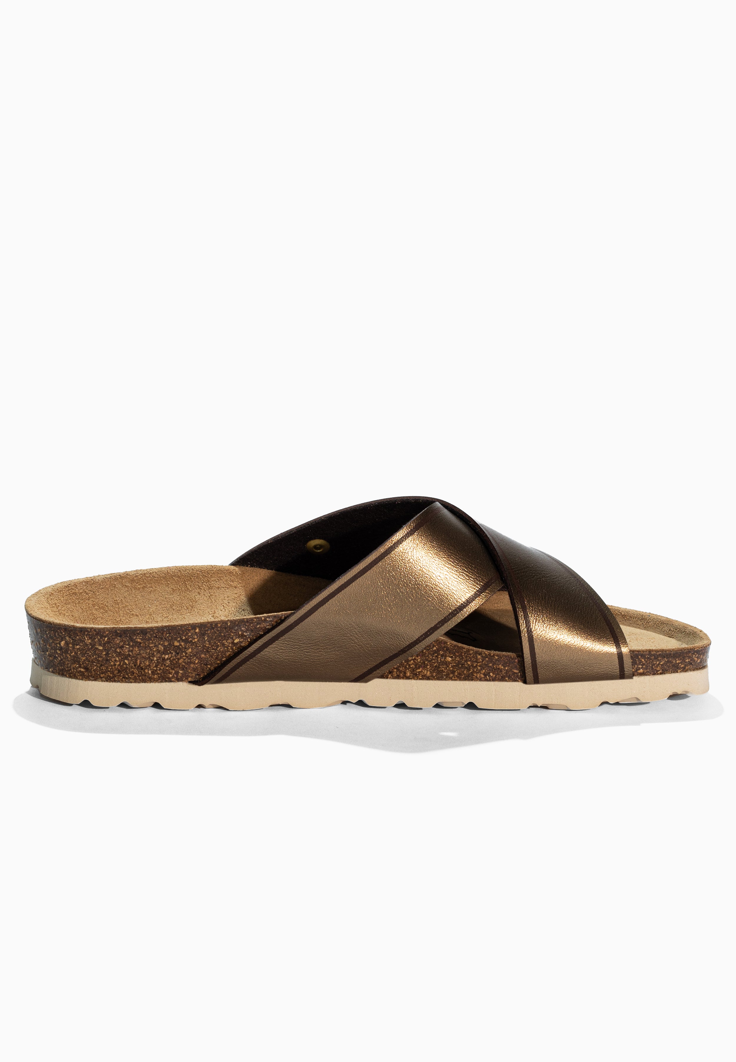 Elche Bronze and Brown Sandals