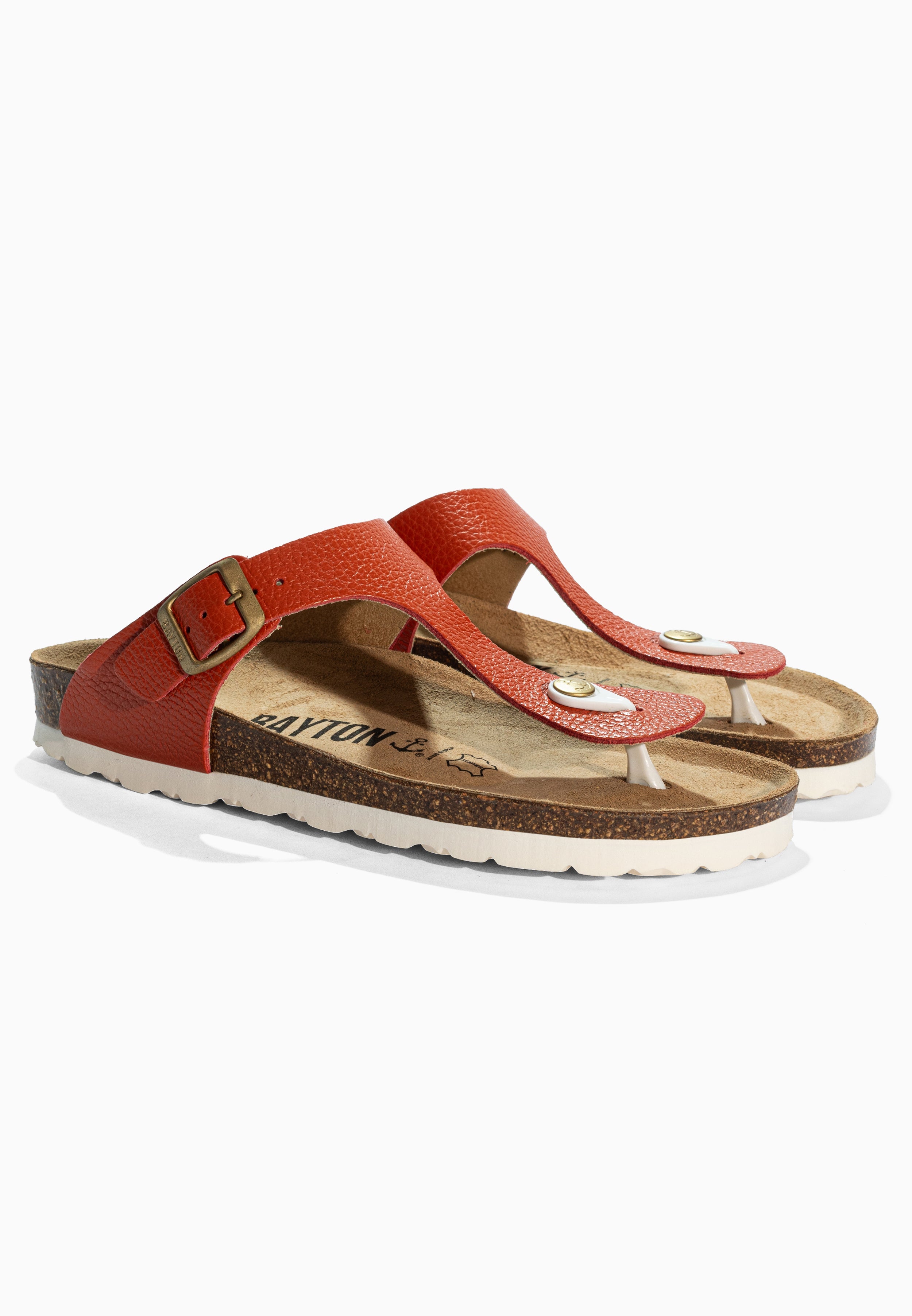 Orange Mercury Leather Sandals