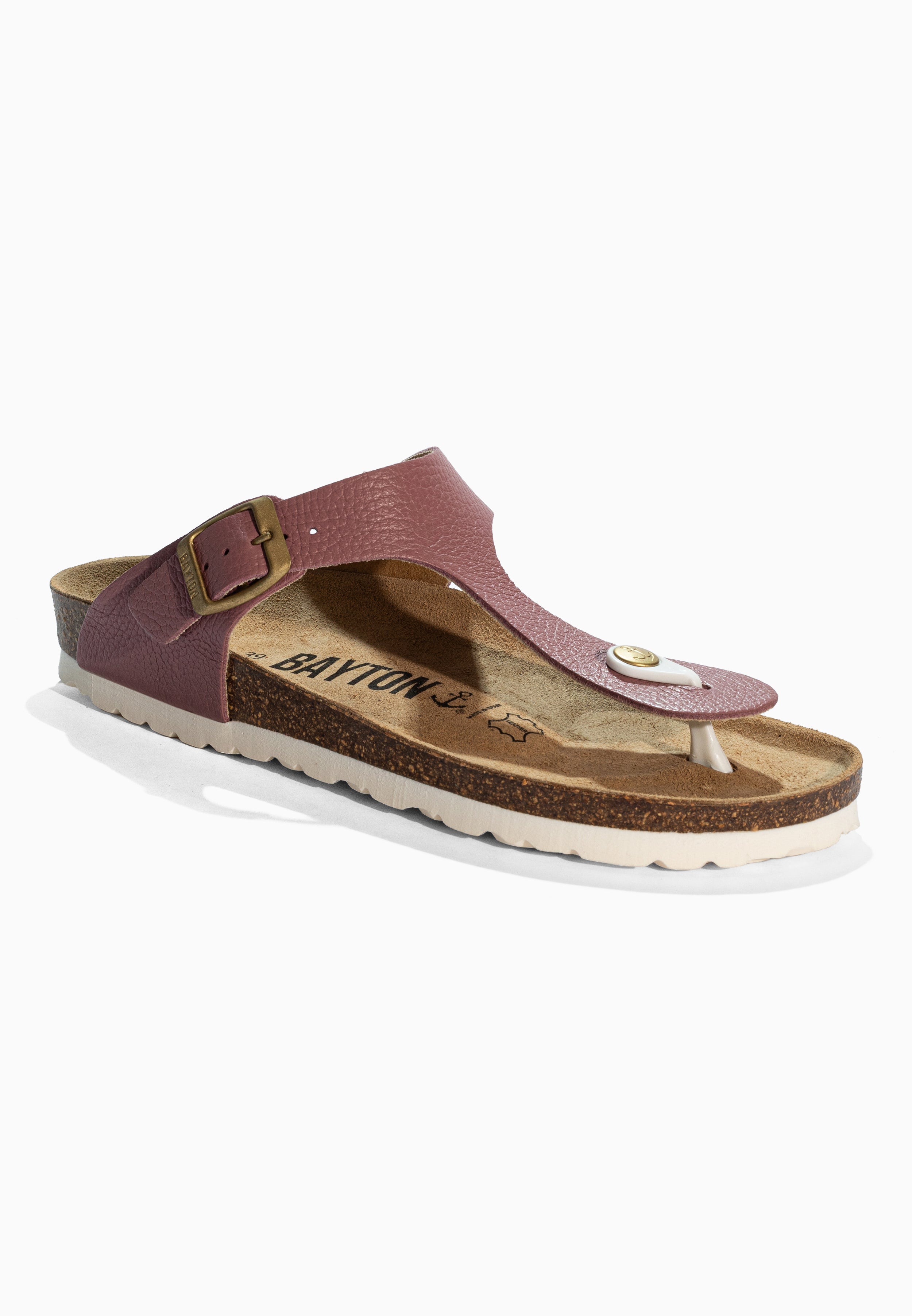 Mercury Pink Leather Sandals