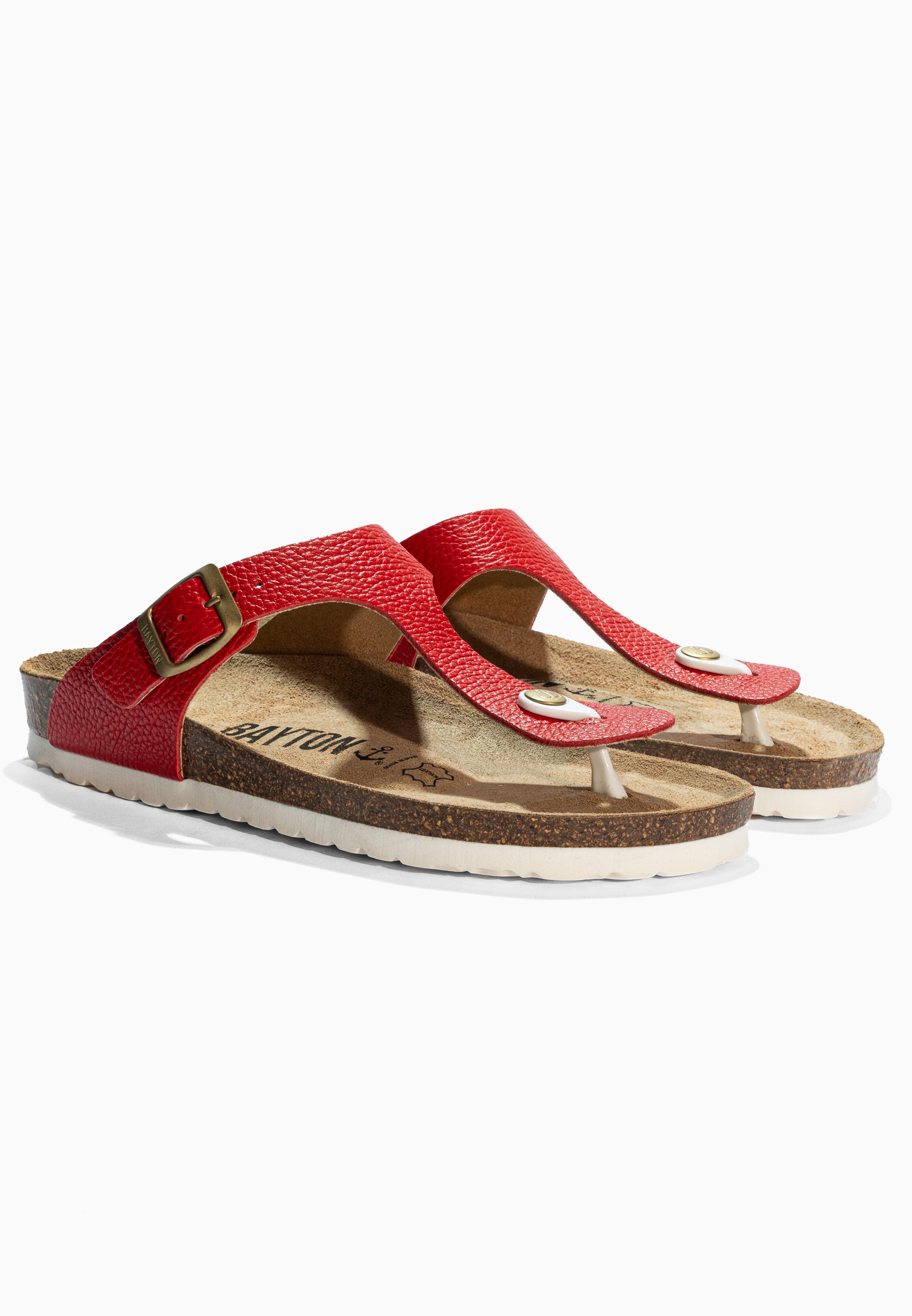 Red Mercury Leather Sandals