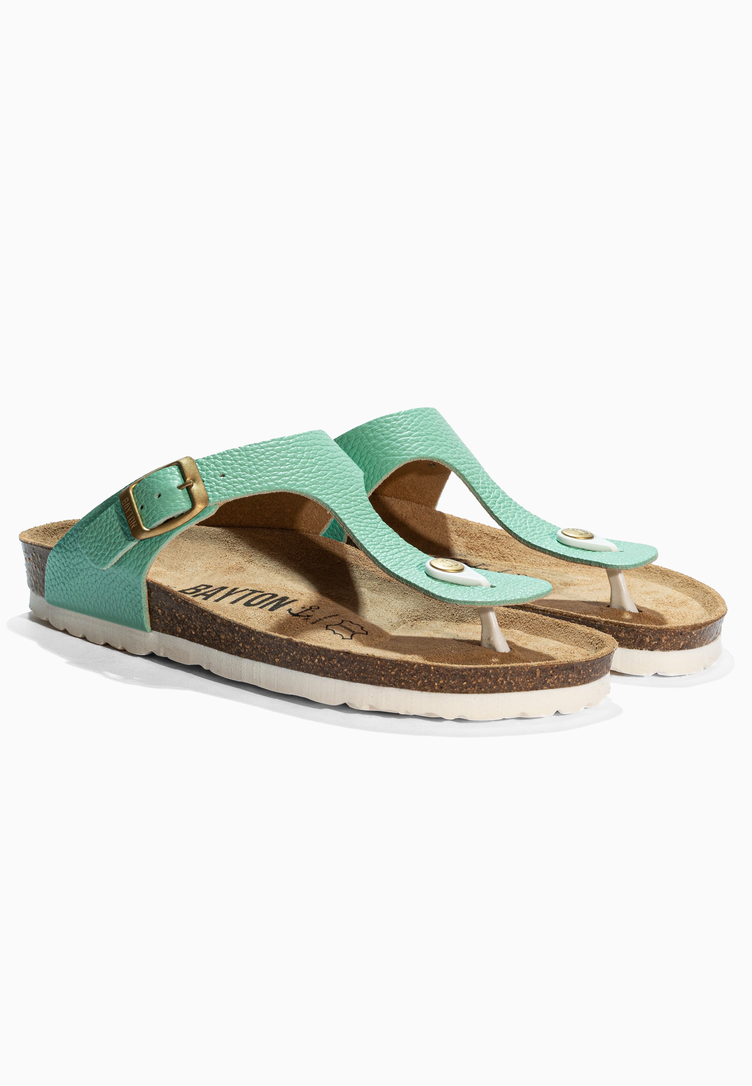 Mercury Mint Leather Sandals