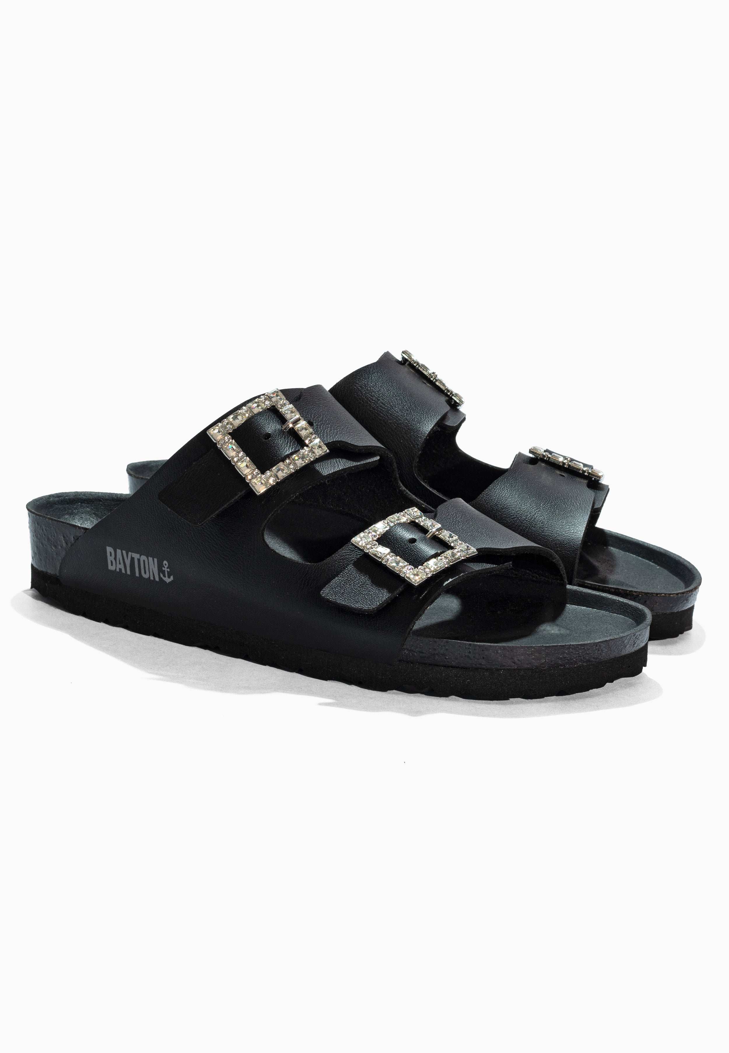 Sandales Strass Atlas Noir