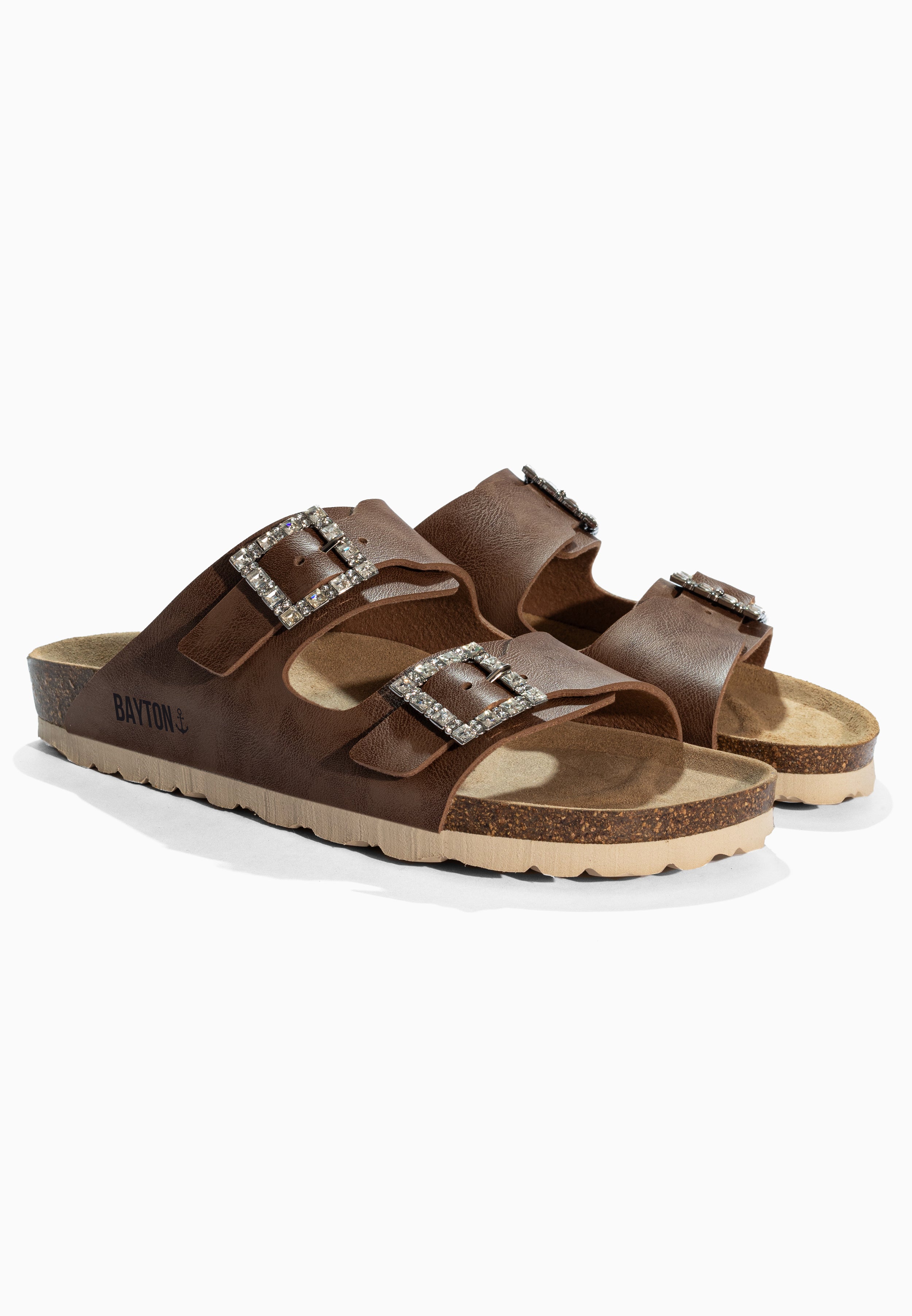 Sandales Strass Atlas Marron