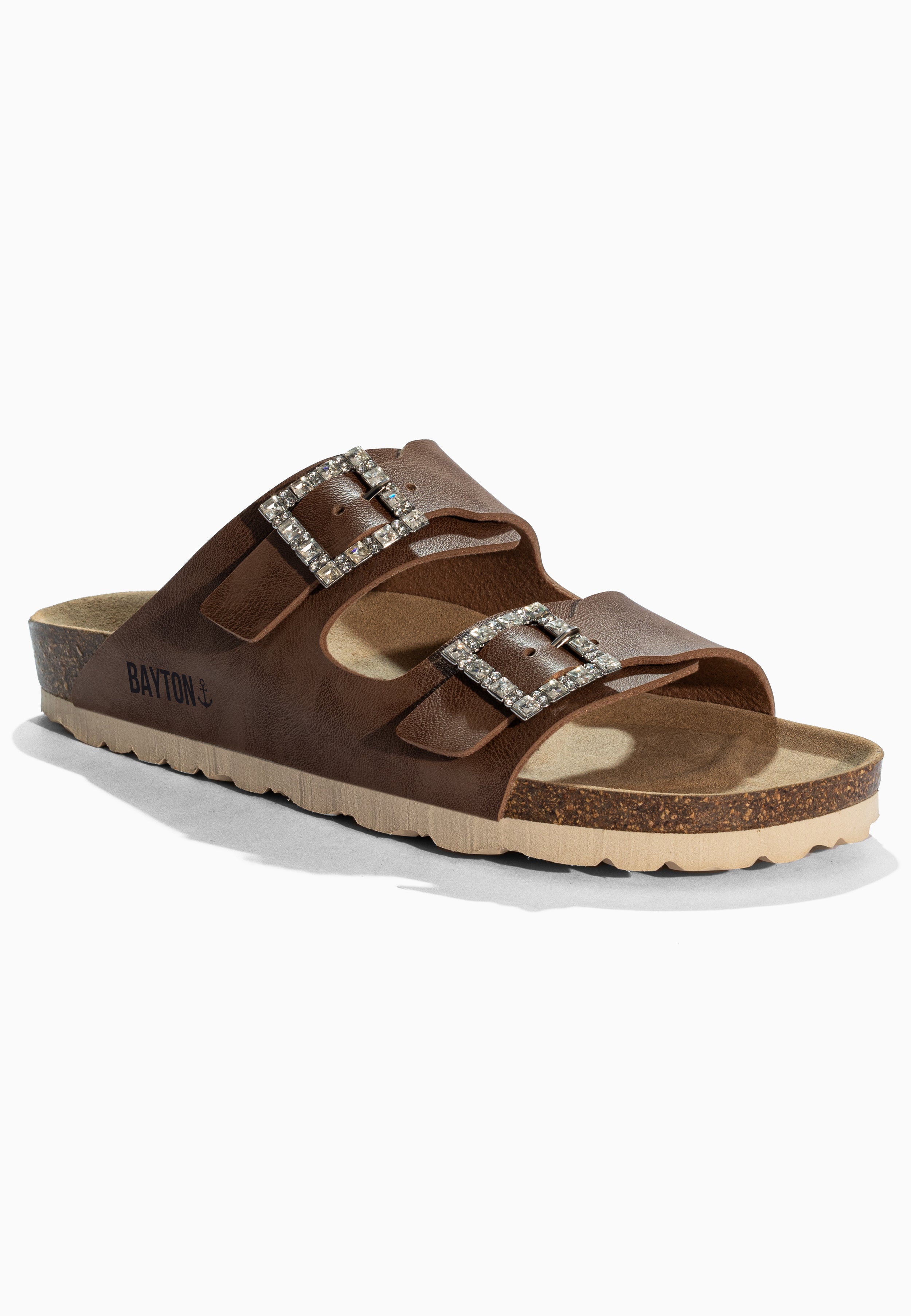 Sandales Strass Atlas Marron