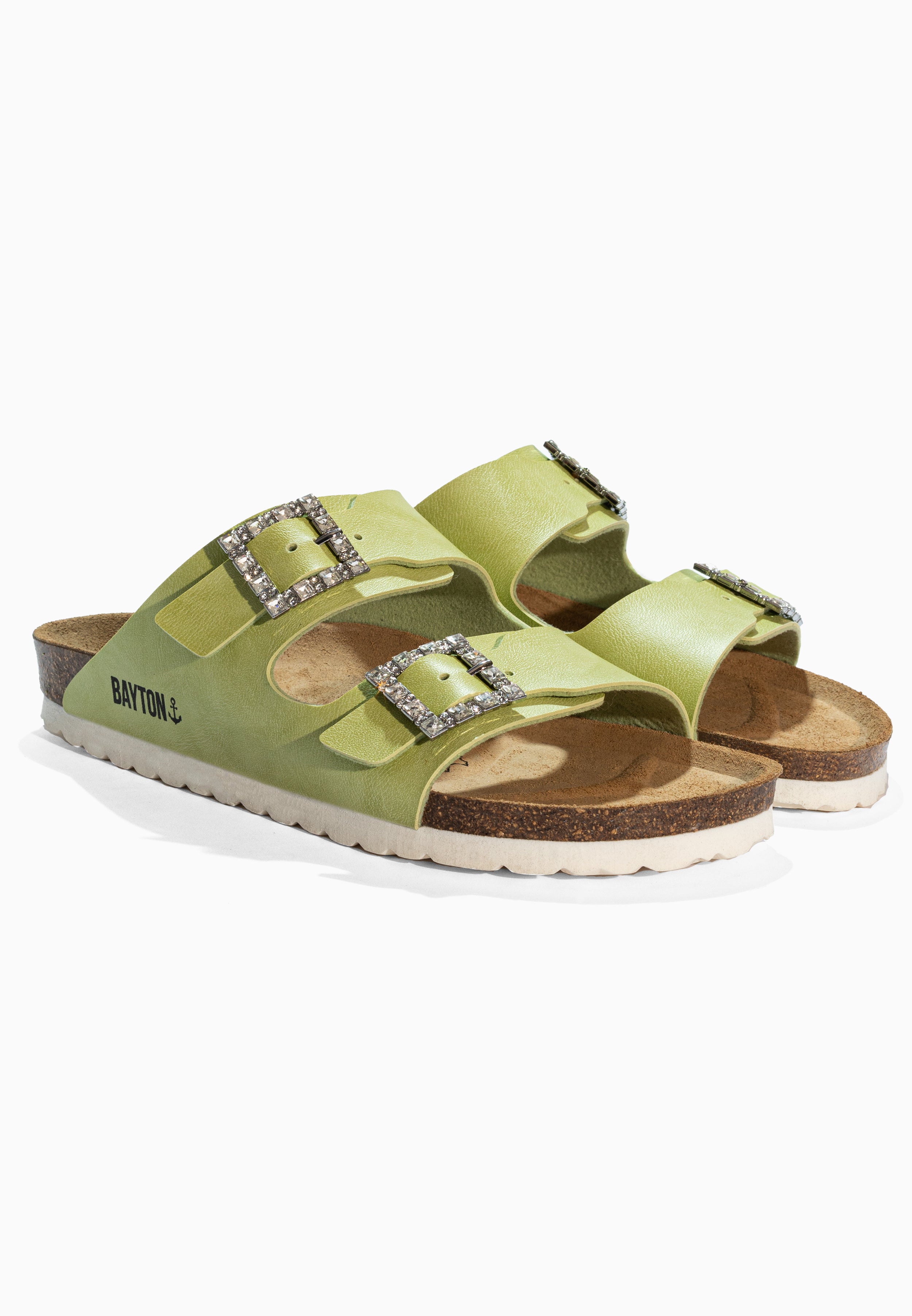 Sandales Strass Atlas Vert