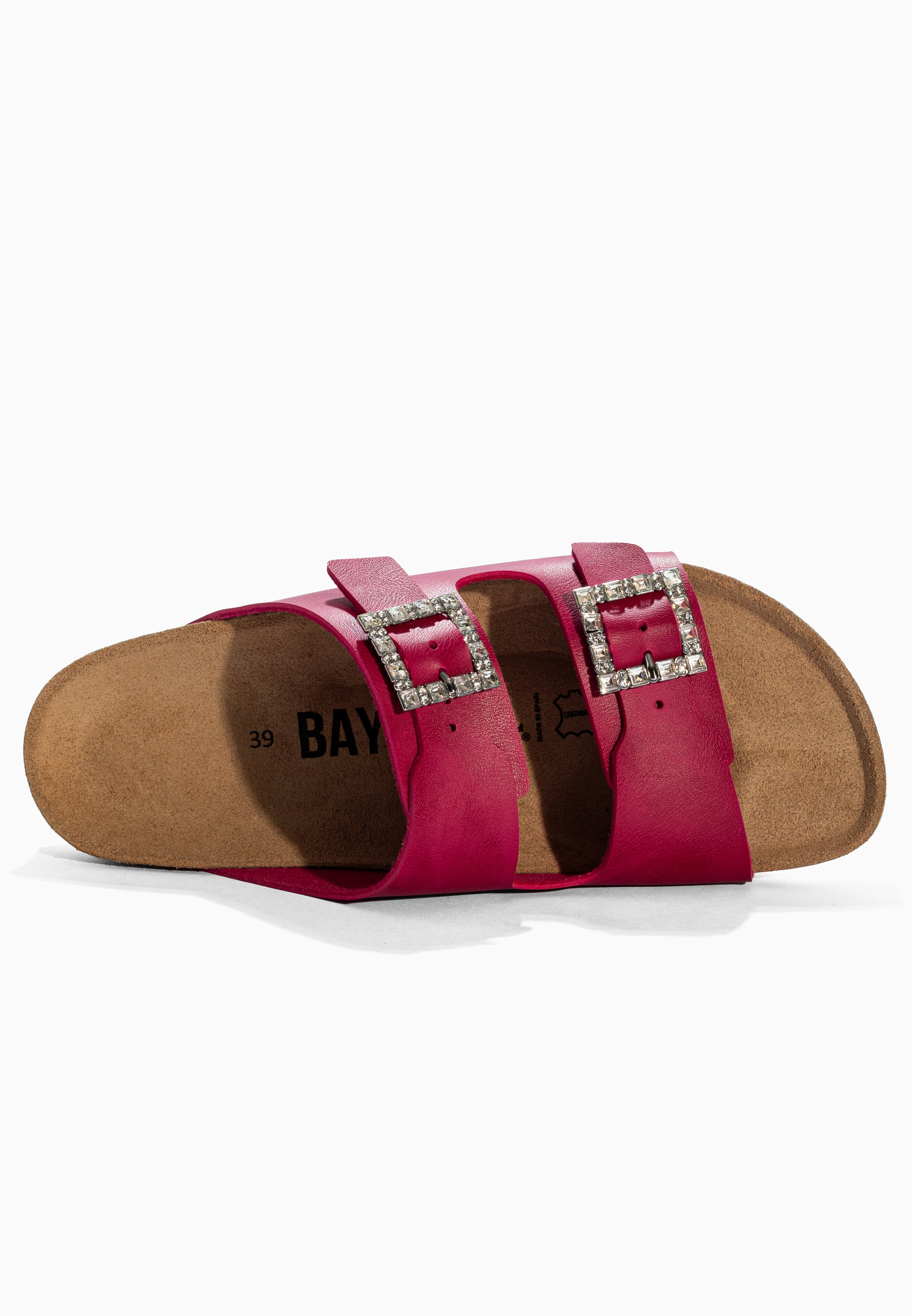 Sandales Strass Atlas Rose Fluo