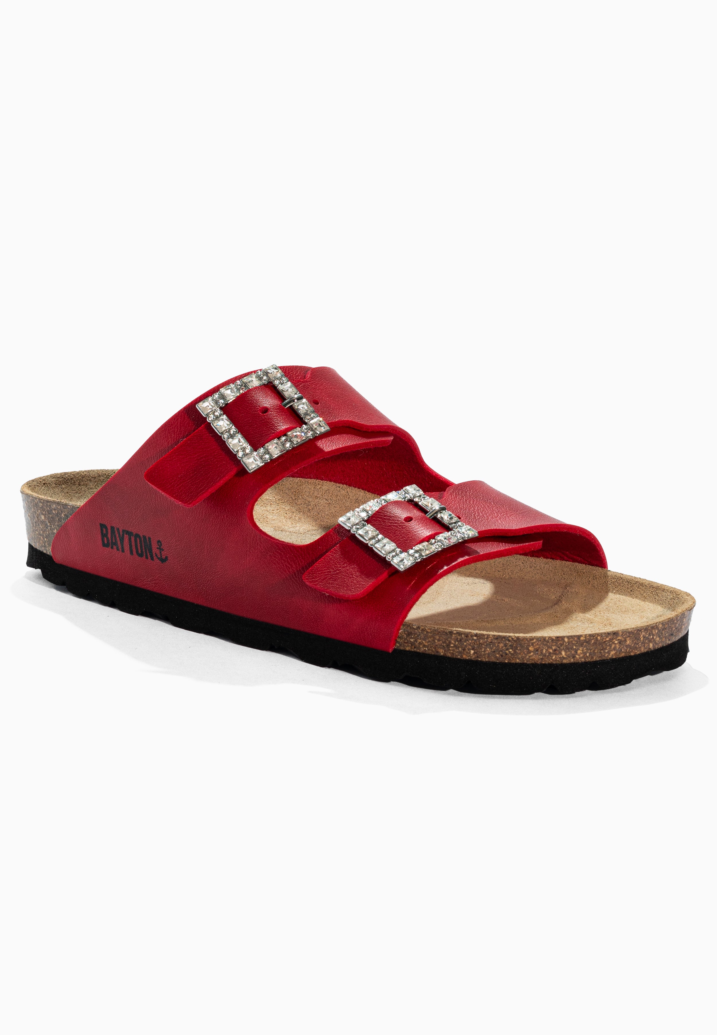 Sandales Strass Atlas Rouge