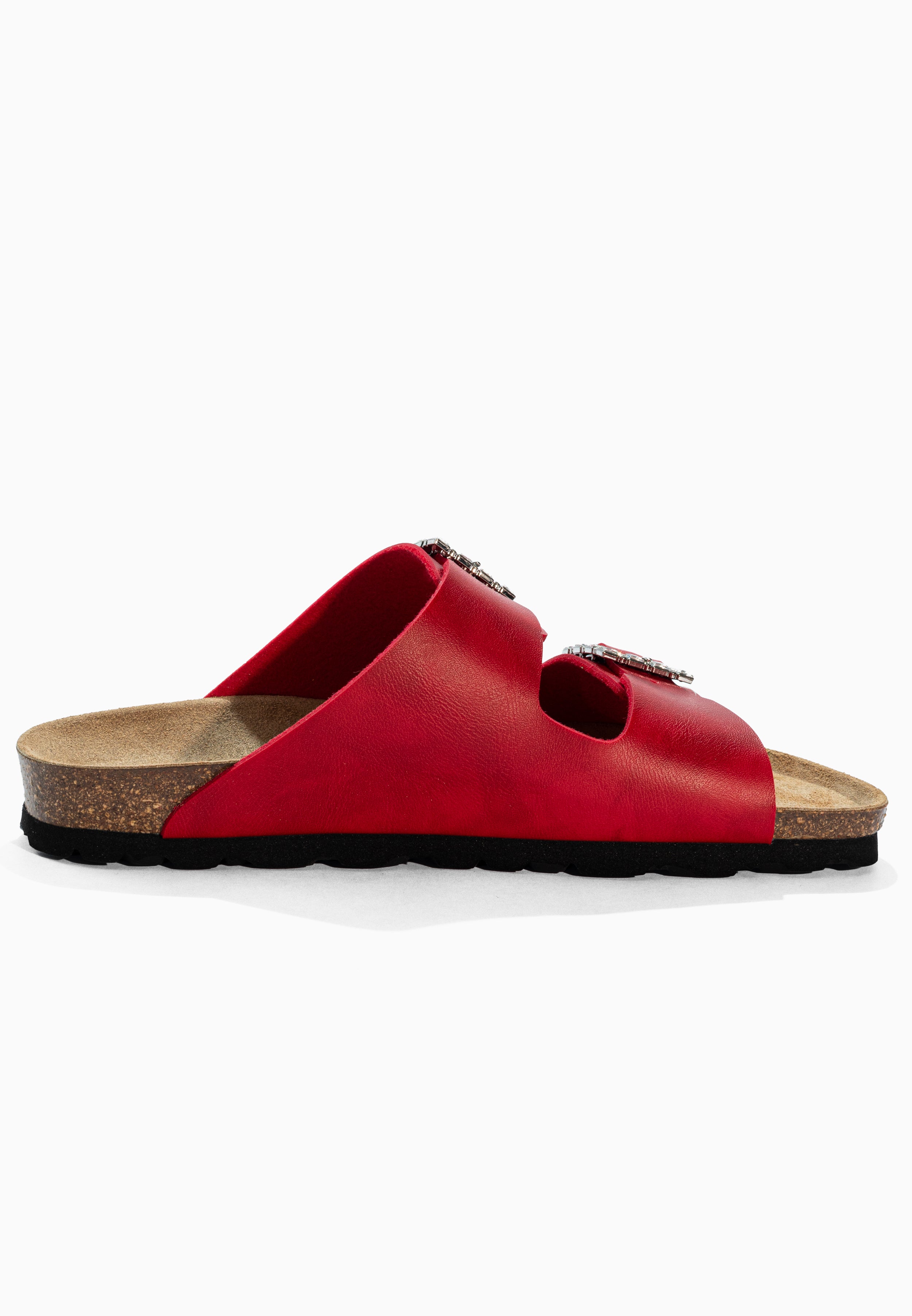 Sandales Strass Atlas Rouge