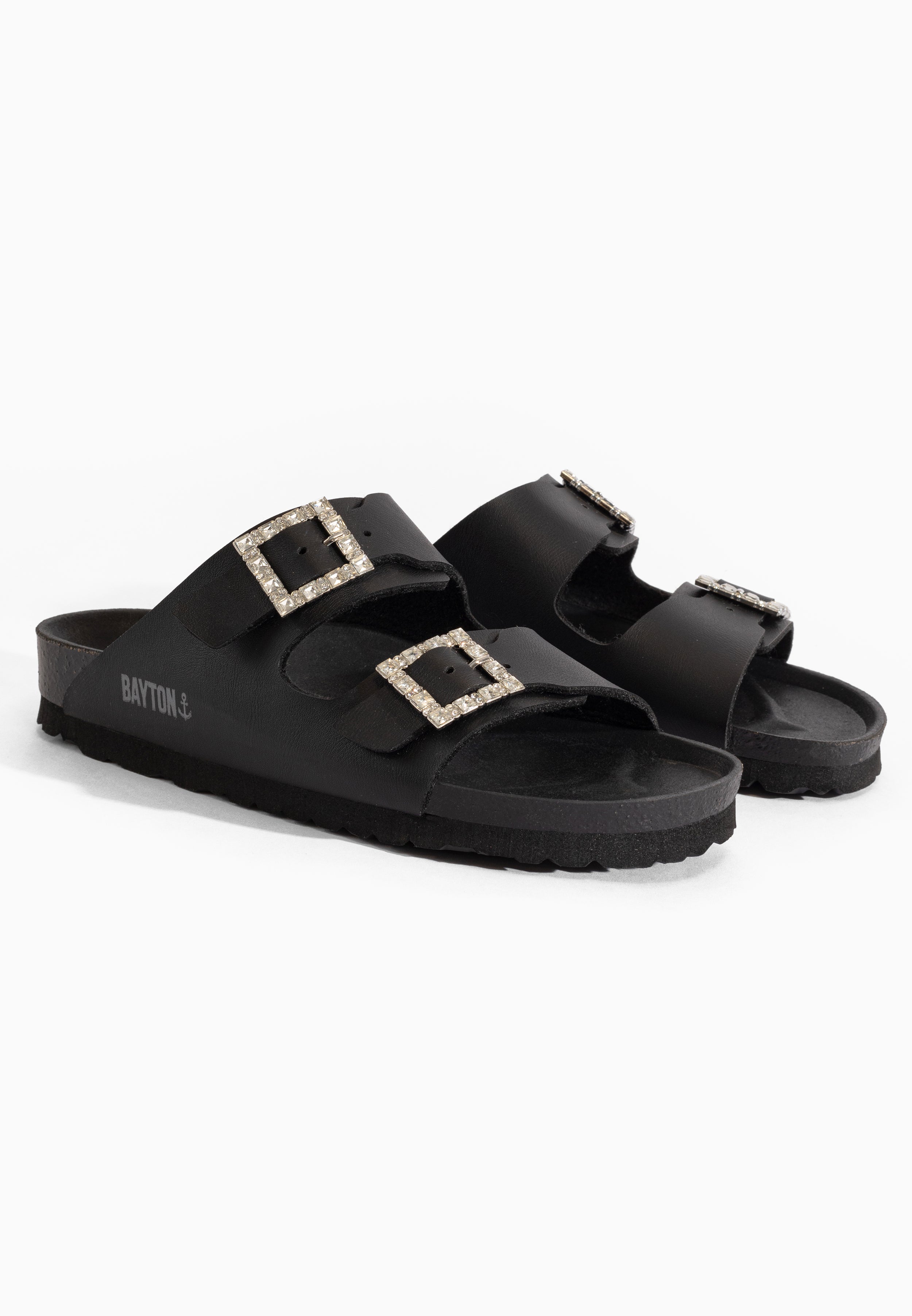 Sandales Strass Atlas Noir