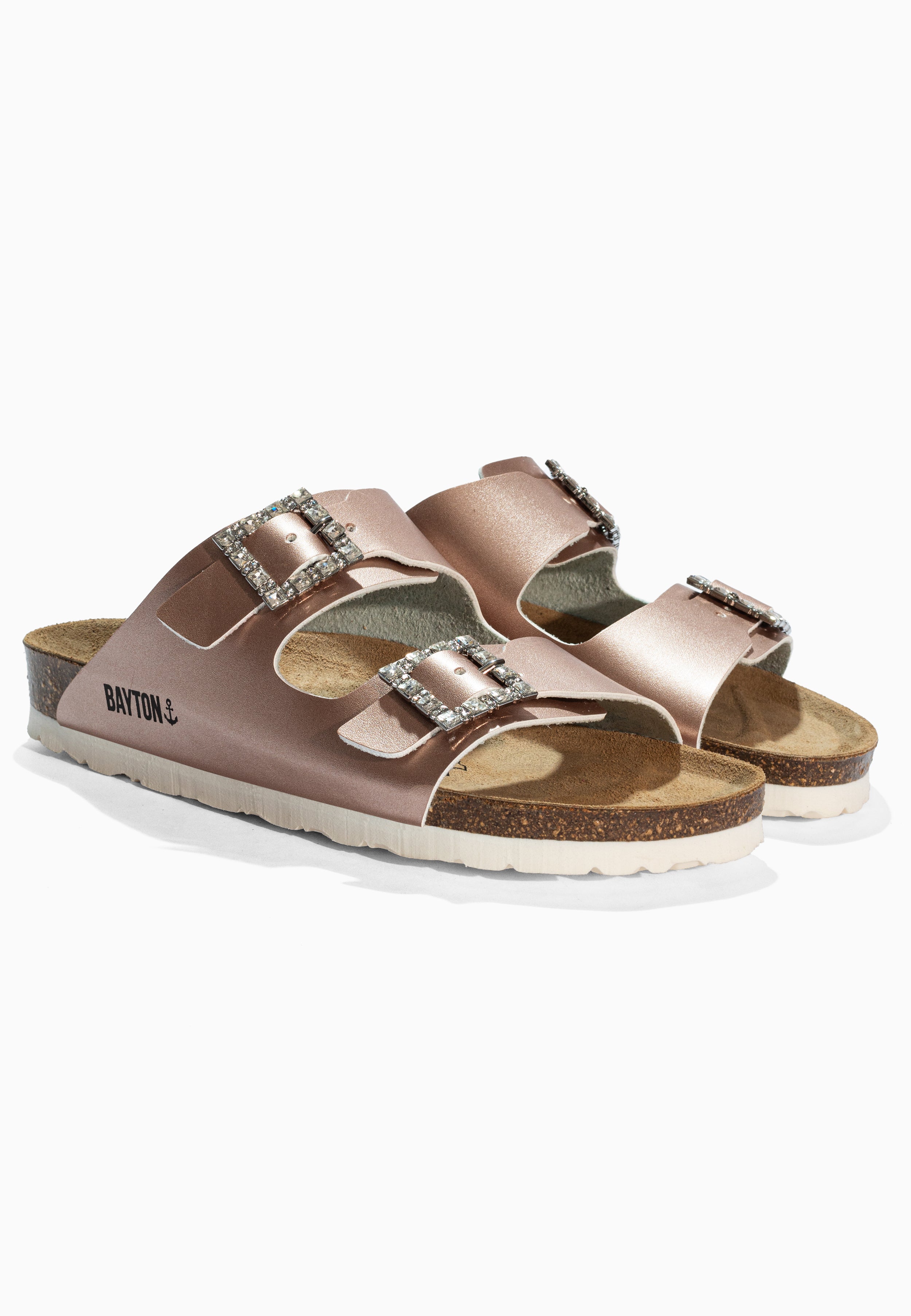 Sandales Strass Atlas Rose Gold