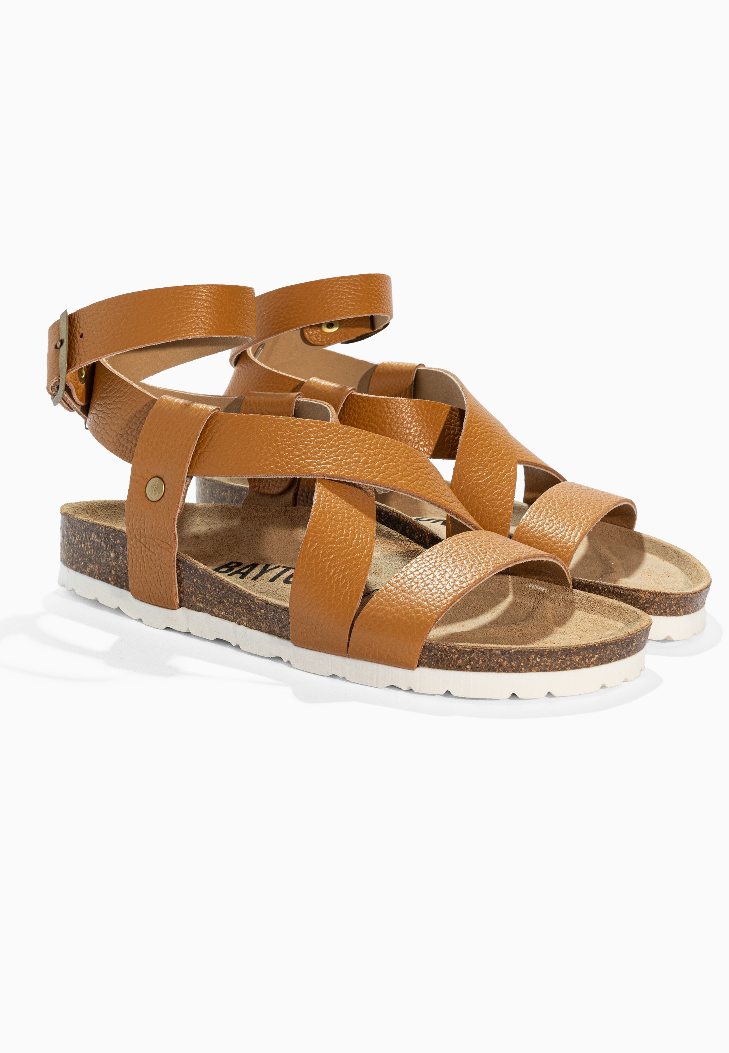 Sandales Mykonos Camel en Cuir