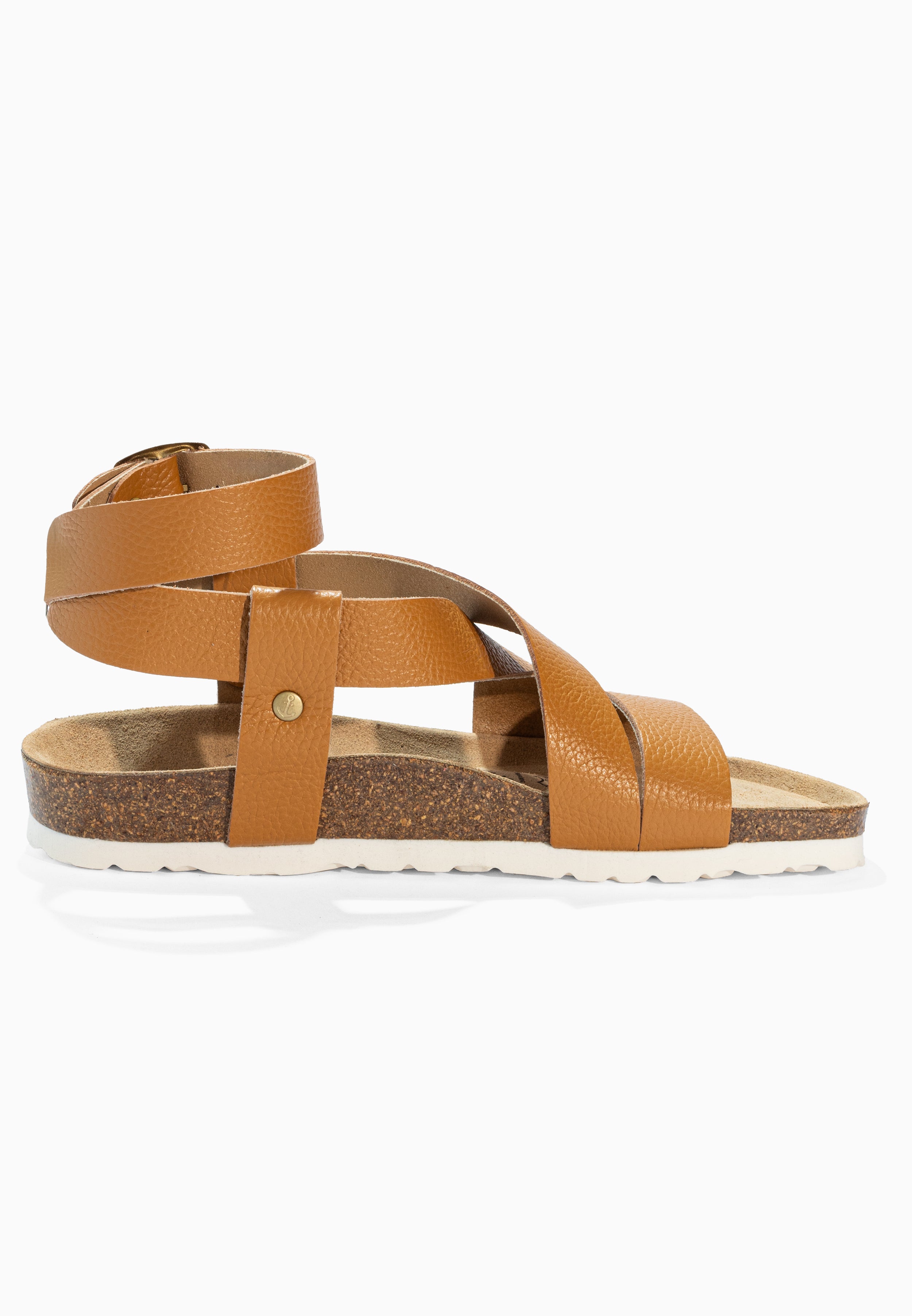 Mykonos Camel Leather Sandals