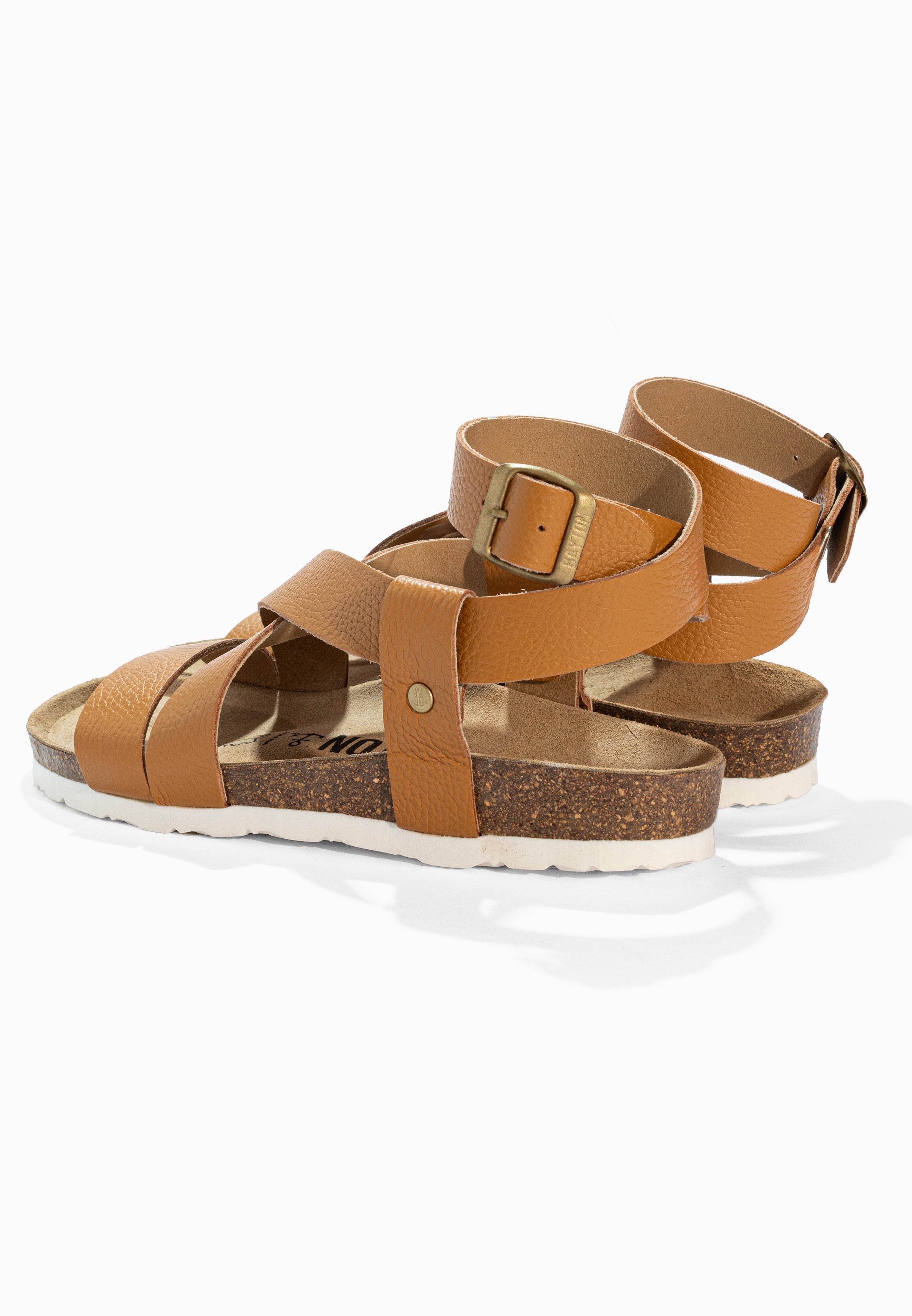 Mykonos Camel Leather Sandals