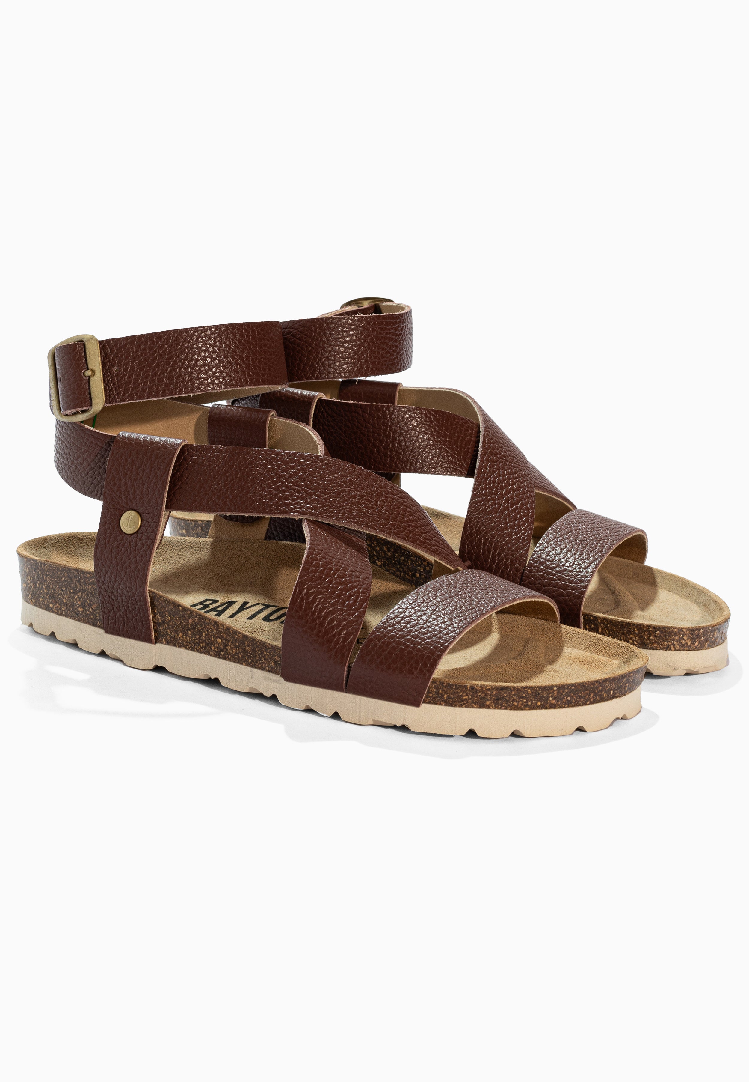 Sandales Mykonos Marron en Cuir