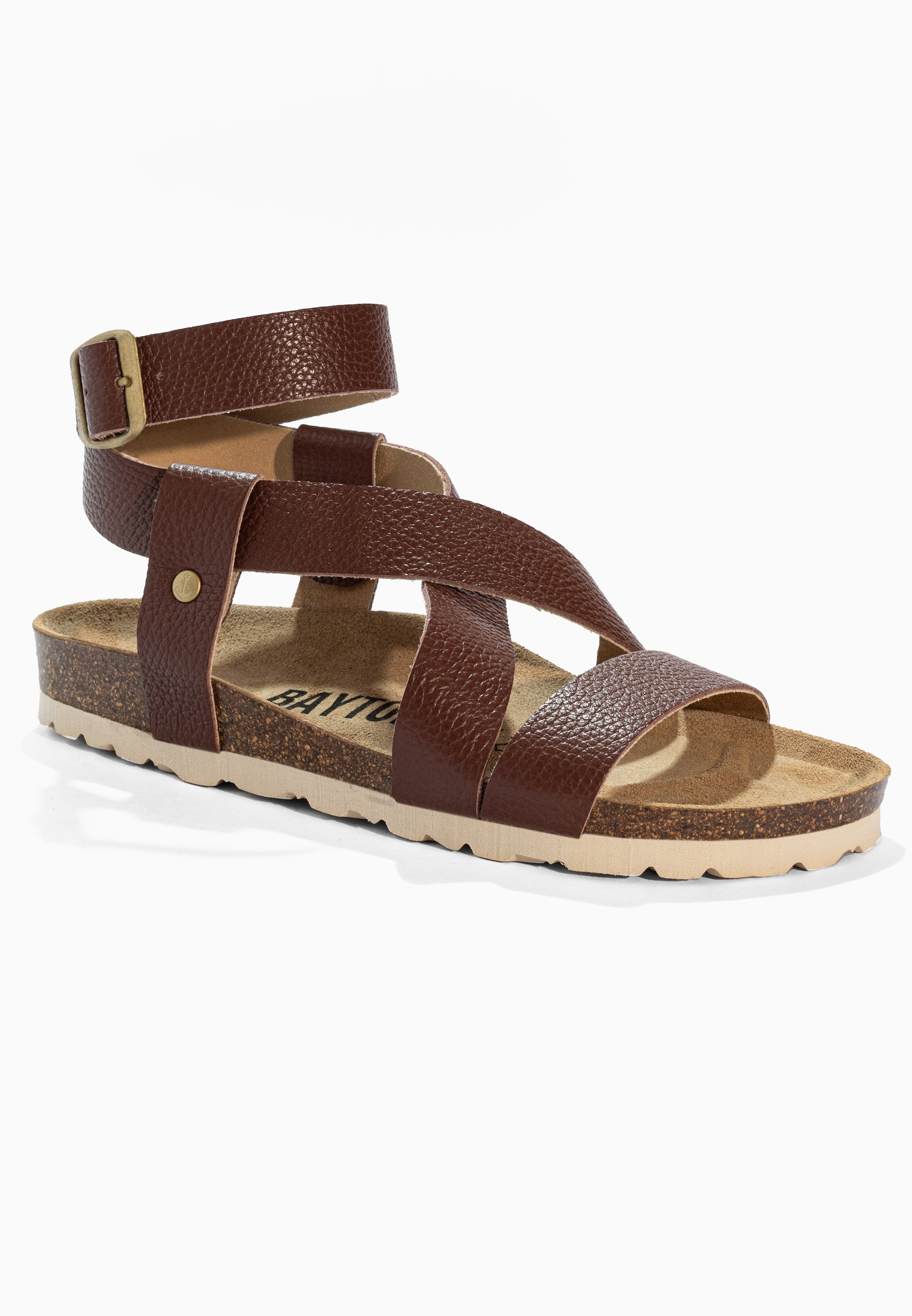 Mykonos Brown Leather Sandals