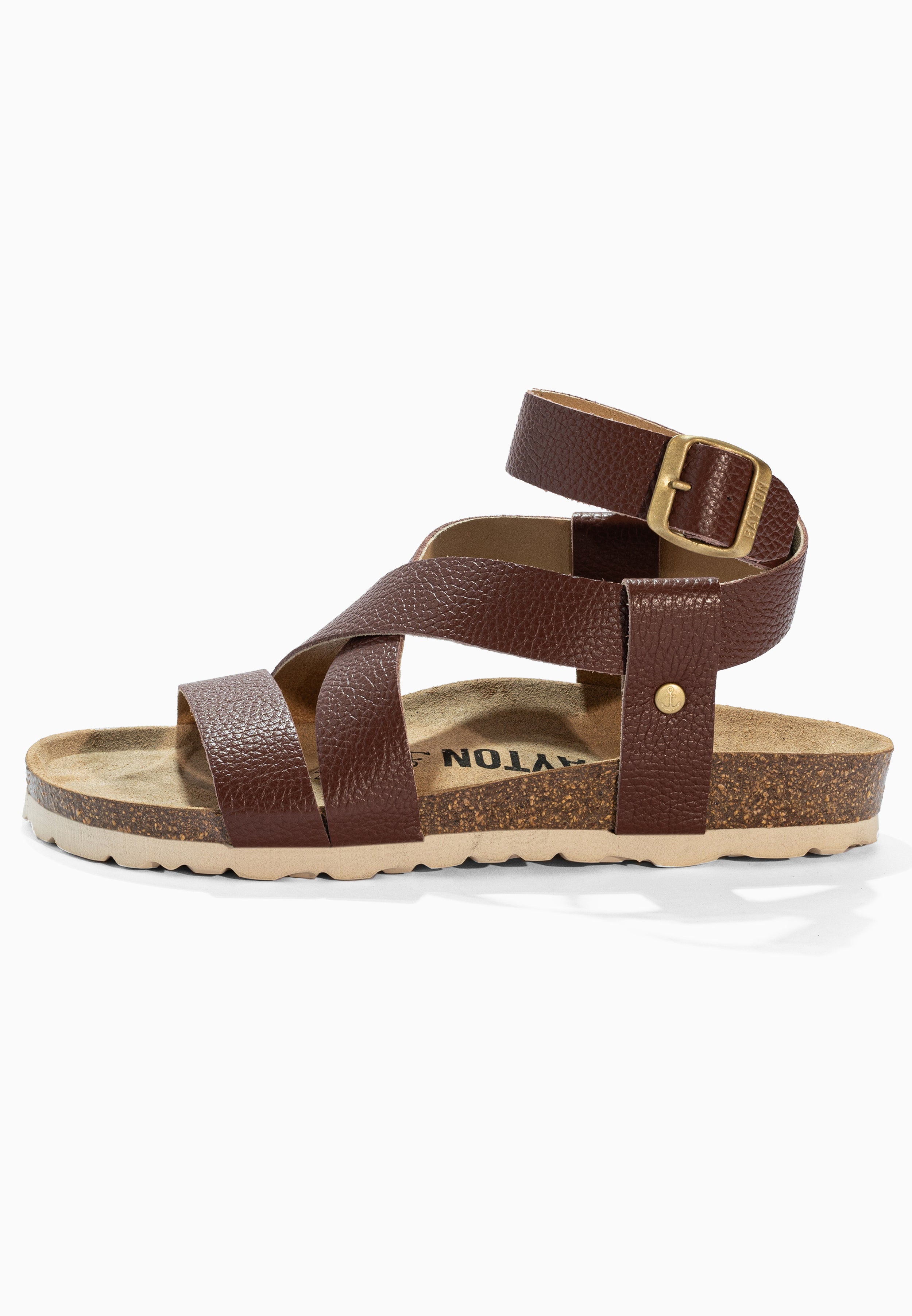 Mykonos Brown Leather Sandals