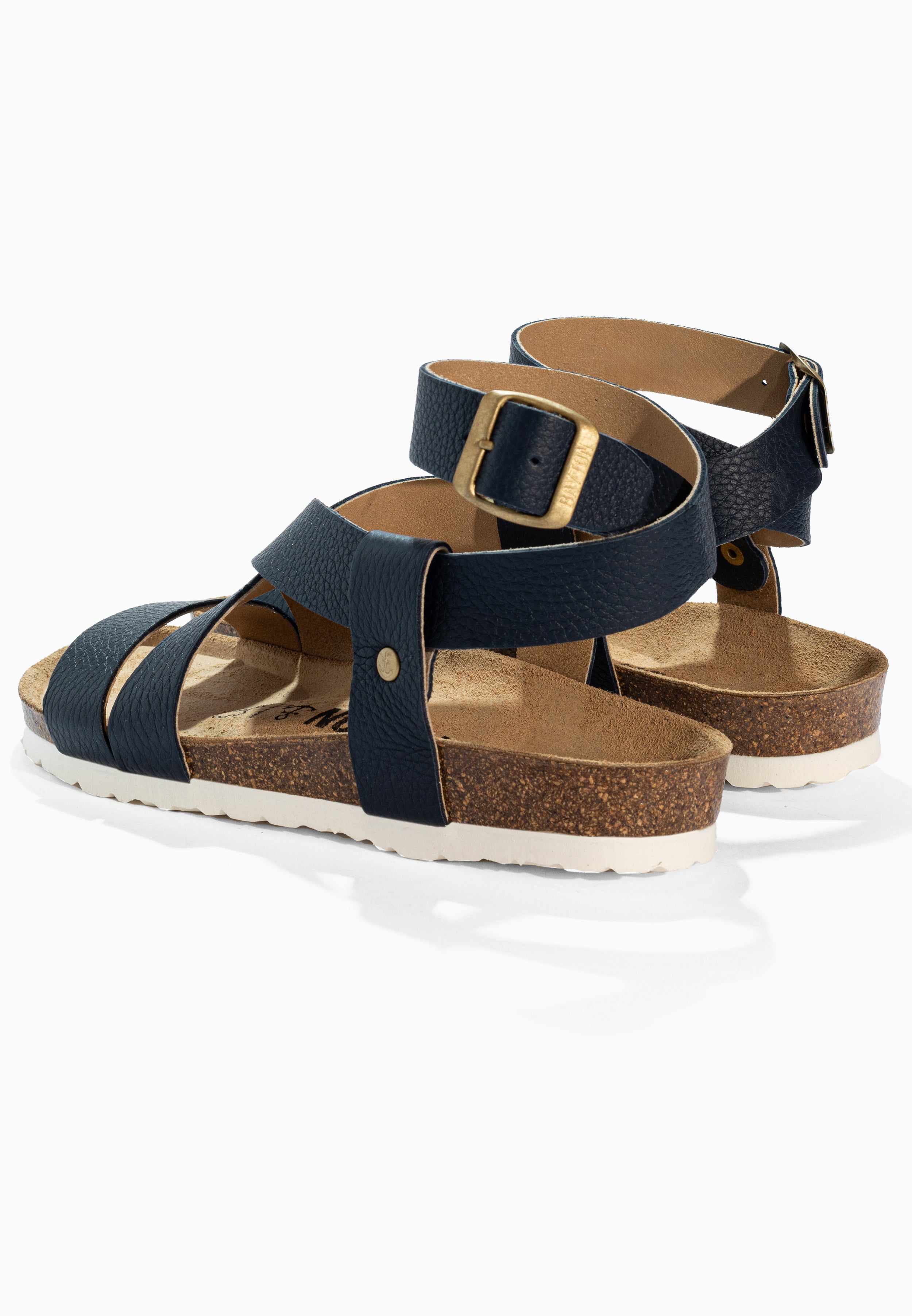 Sandales Mykonos Bleu marine en Cuir