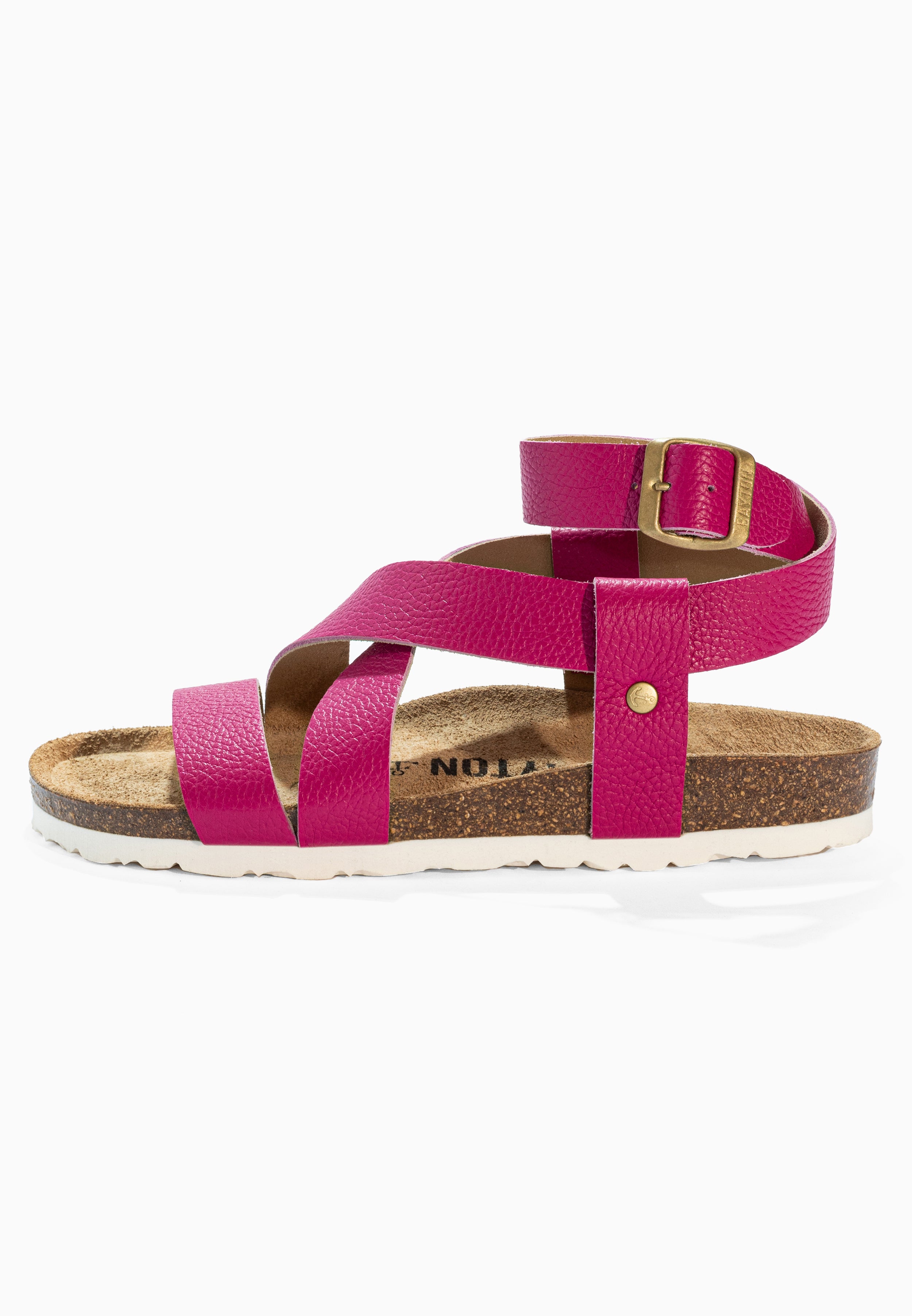 Mykonos Pink Leather Sandals