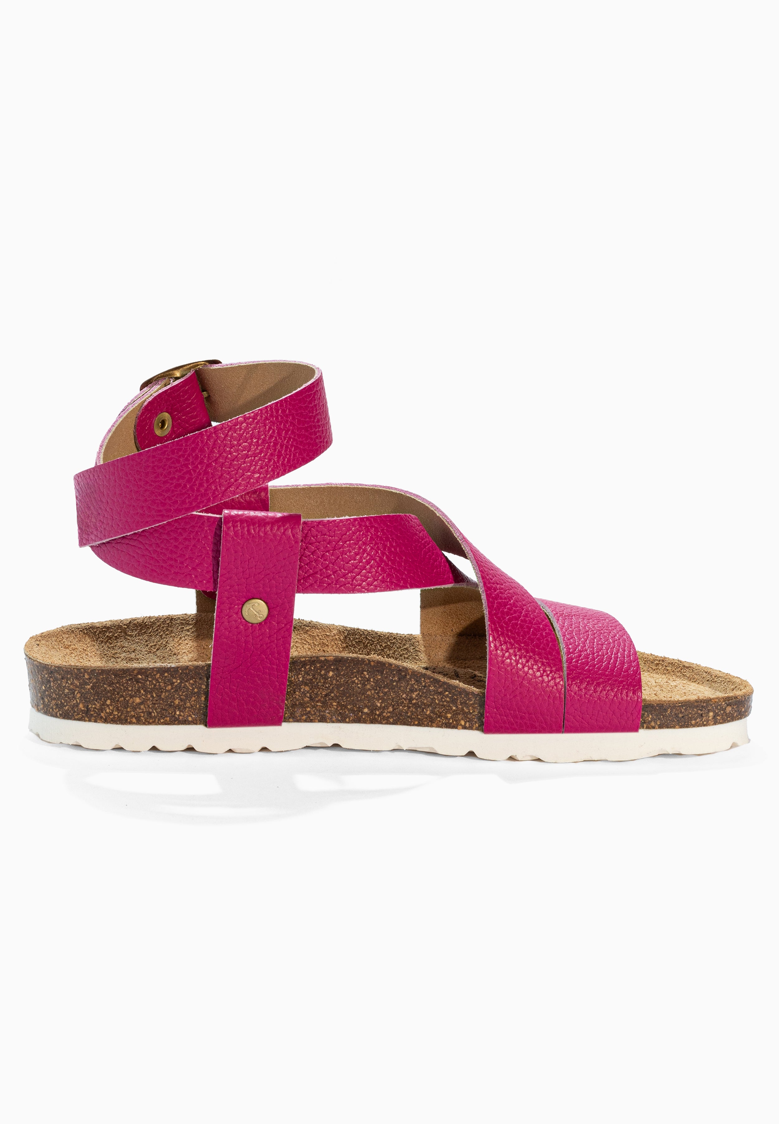 Mykonos Pink Leather Sandals