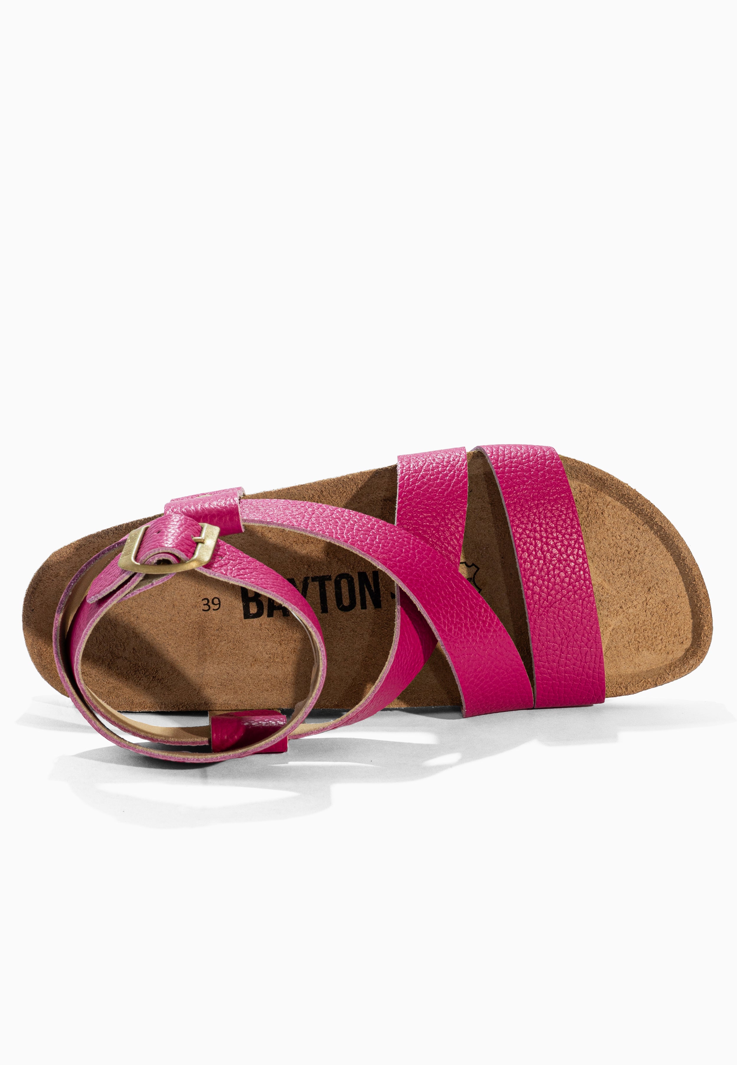 Mykonos Pink Leather Sandals