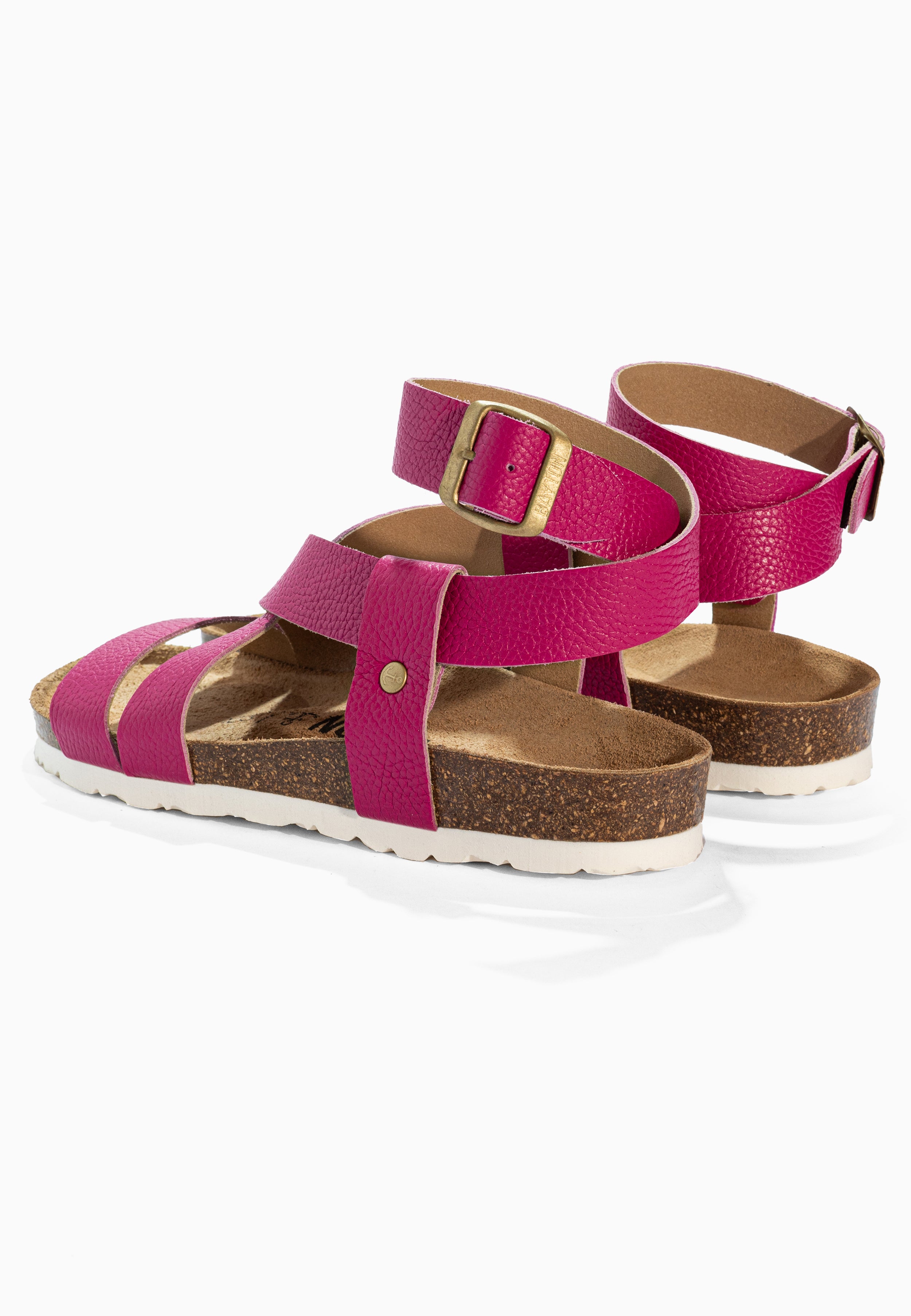 Mykonos Pink Leather Sandals