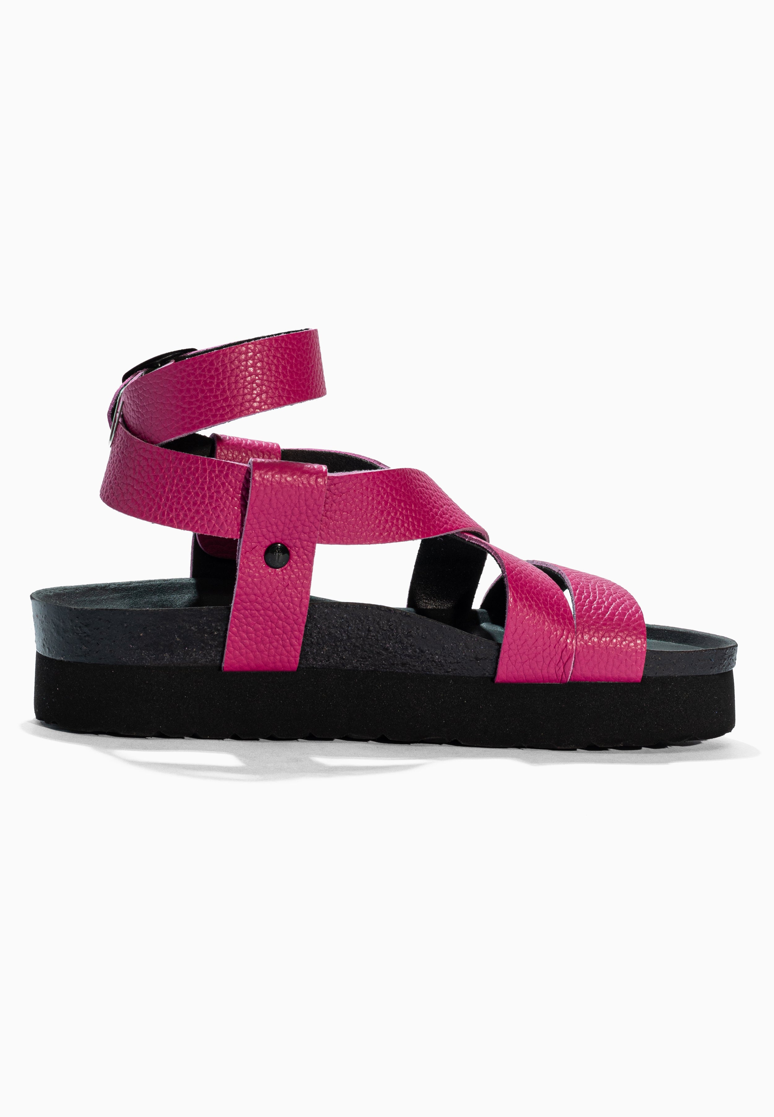 Mykonos Pink Leather Sandals