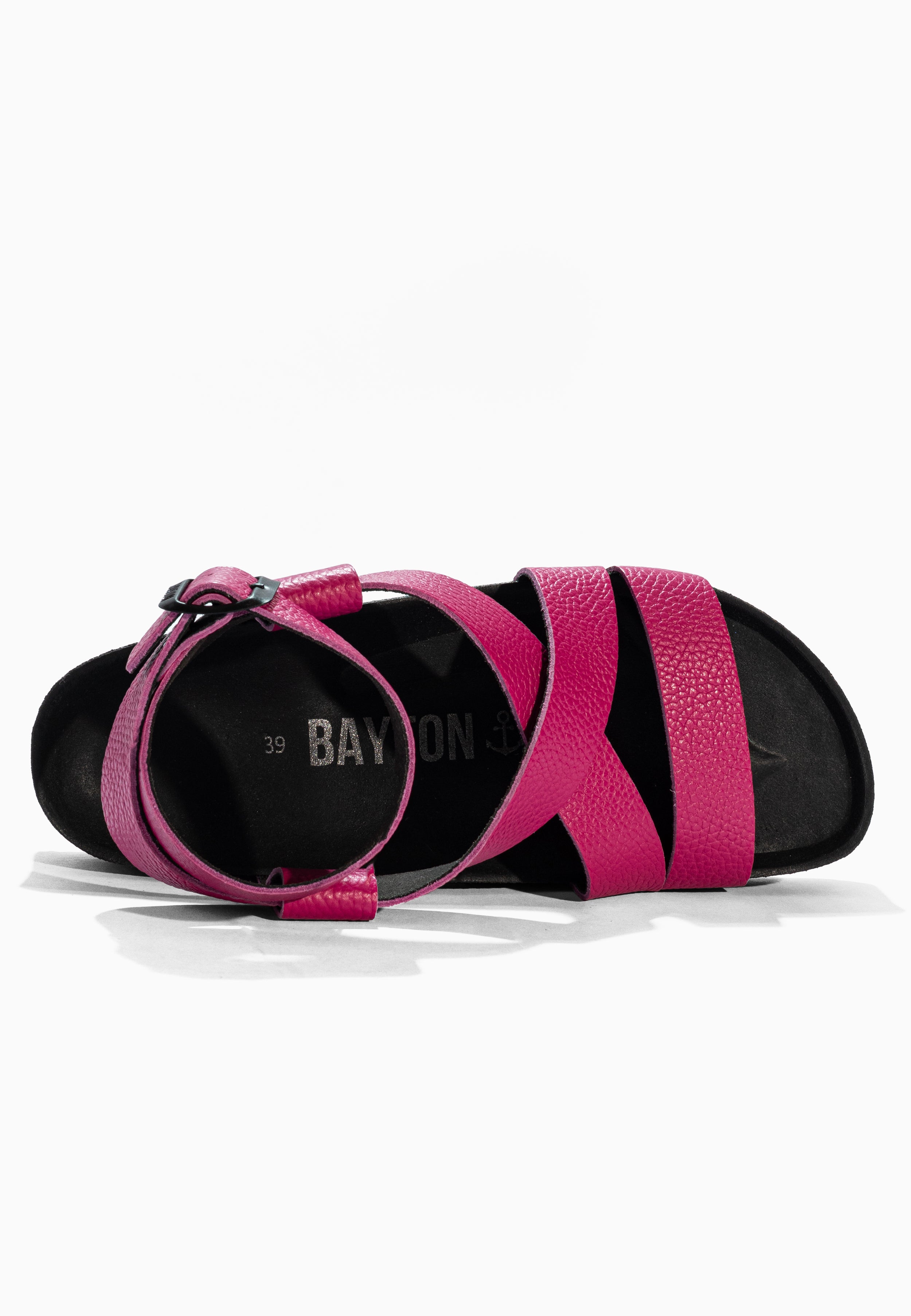 Mykonos Pink Leather Sandals