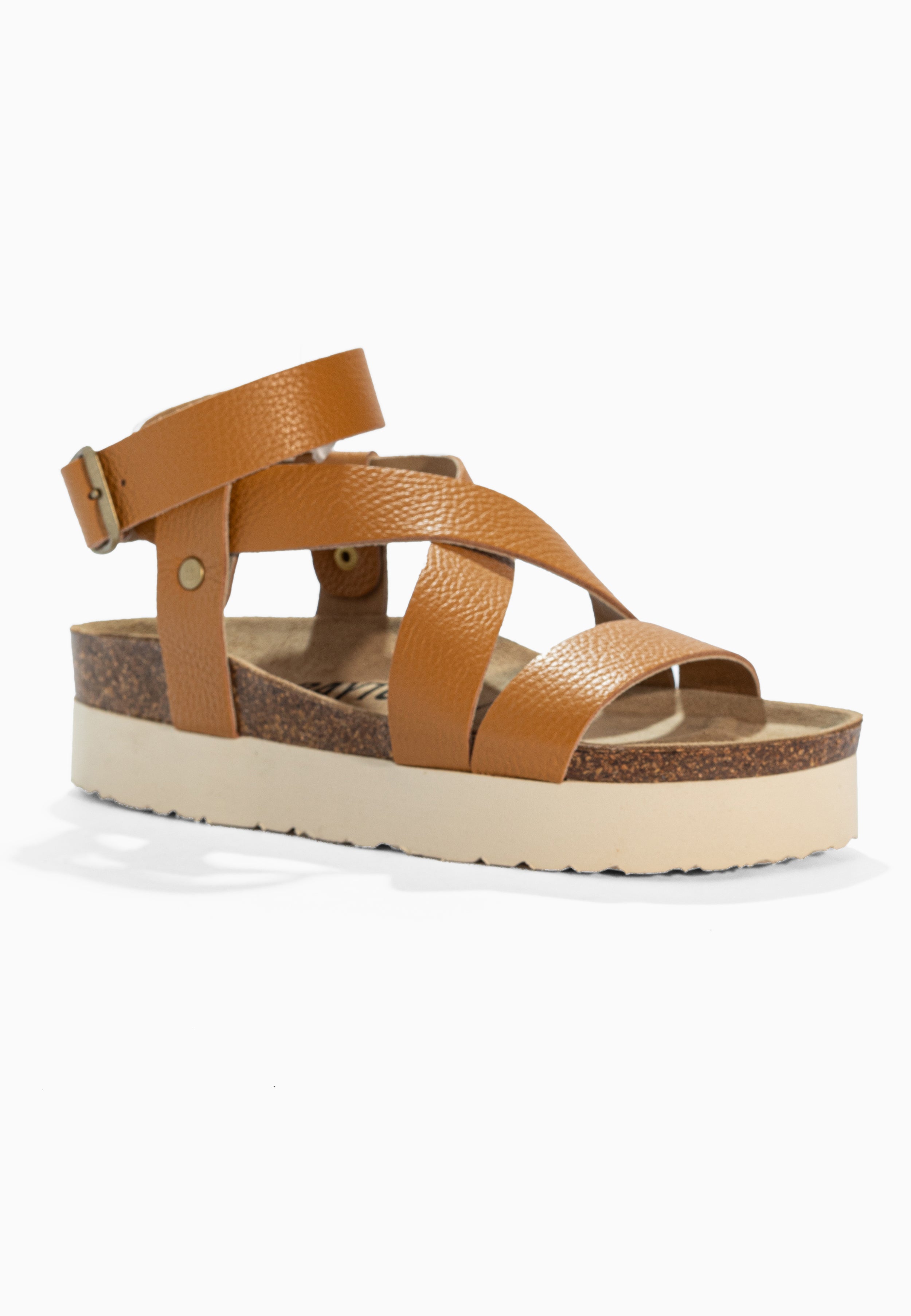 Sandales Mykonos Camel en Cuir