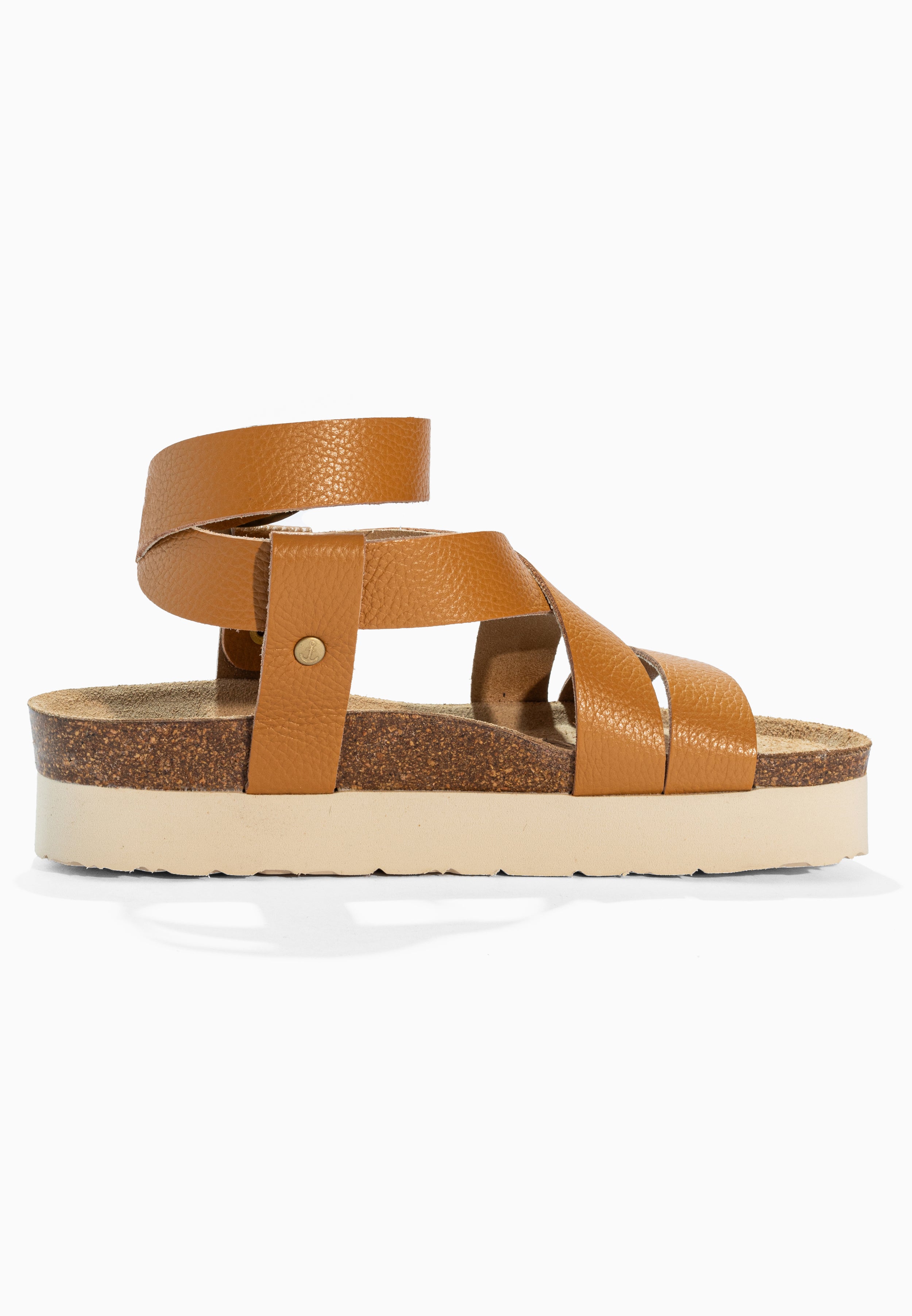 Sandales Mykonos Camel en Cuir