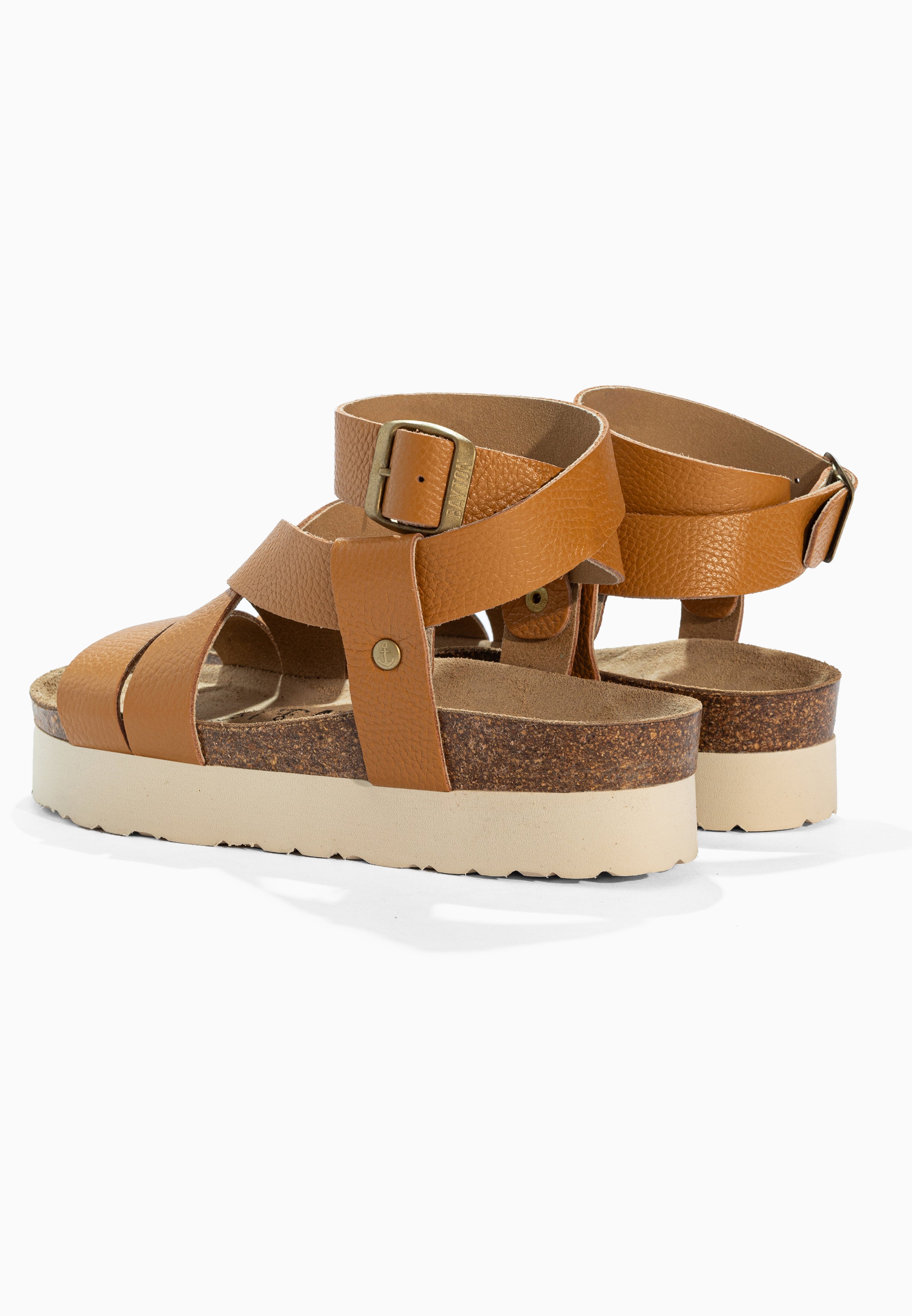 Sandales Mykonos Camel en Cuir